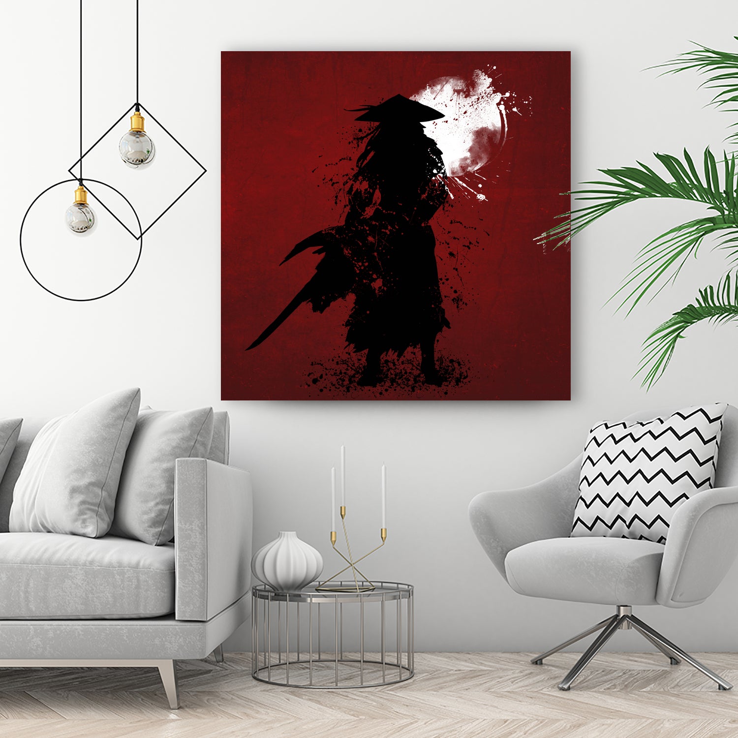 Samurai by Ilya Danilov on GIANT ART - red digital painting