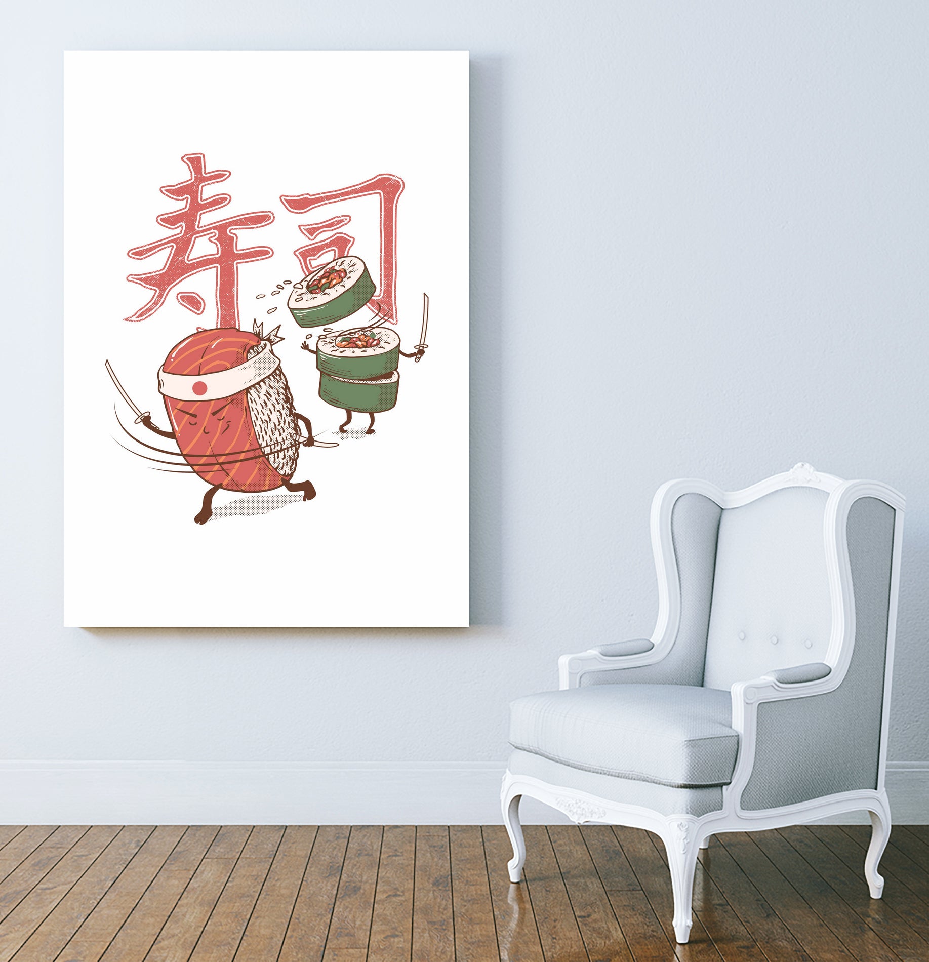 Sushi Warrior by Afif Quilimo on GIANT ART - white digital drawing