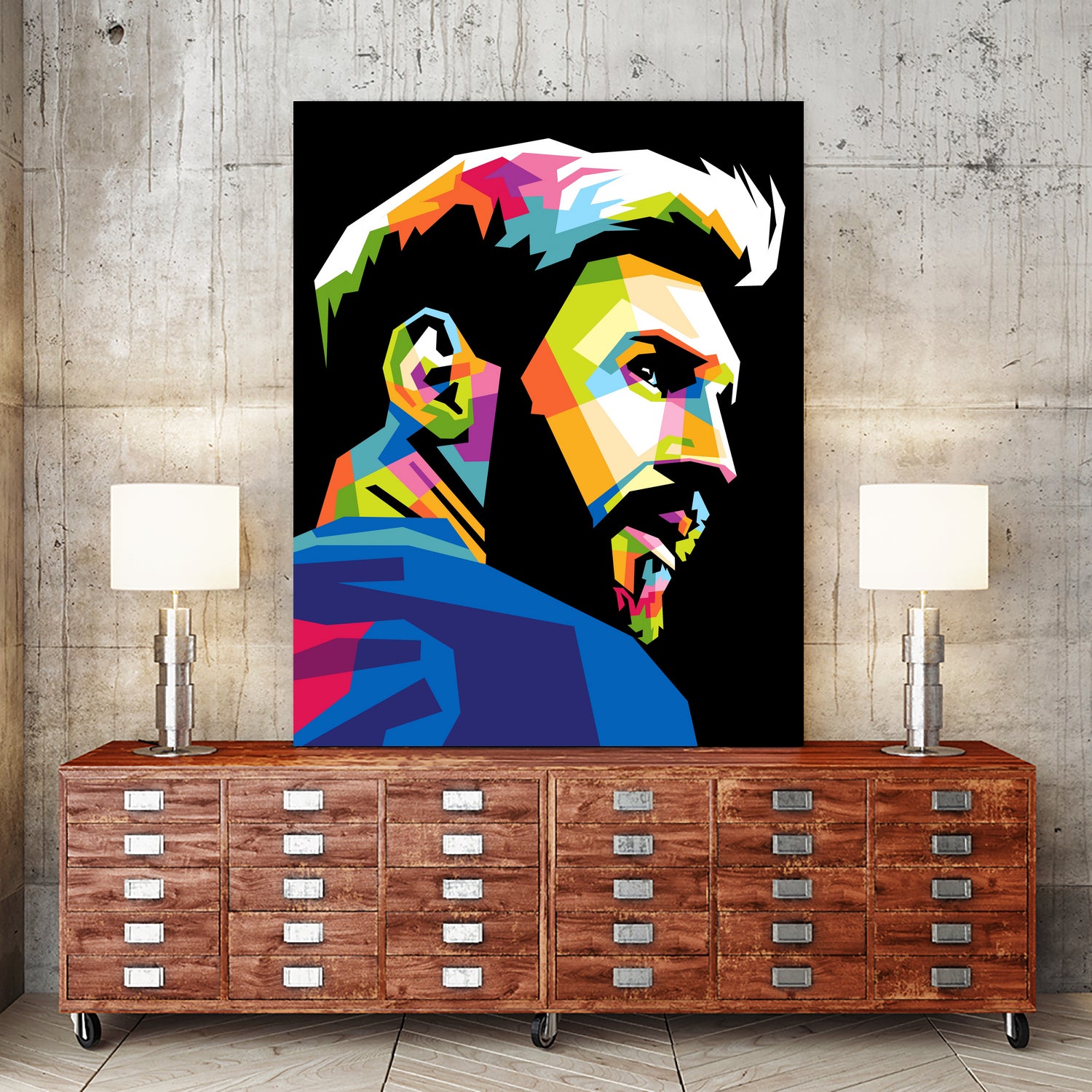 wpap messi by Muhammad Ardian on GIANT ART - black photo illustration