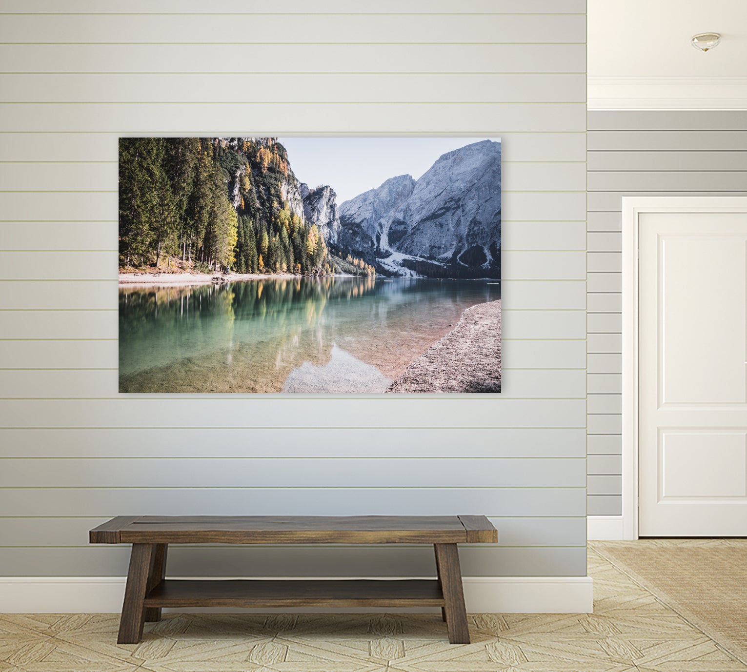Lake Braies by Luca Cremasco on GIANT ART - green photo manipulation