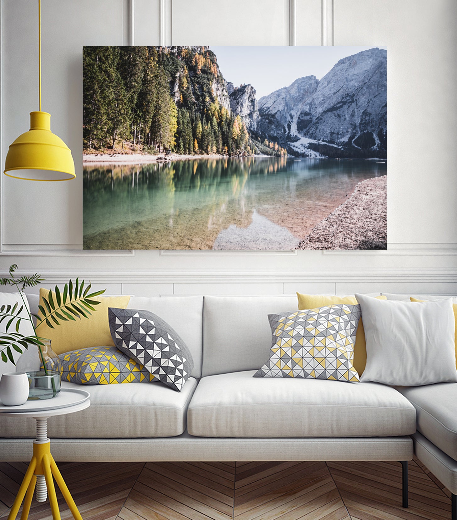 Lake Braies by Luca Cremasco on GIANT ART - green photo manipulation