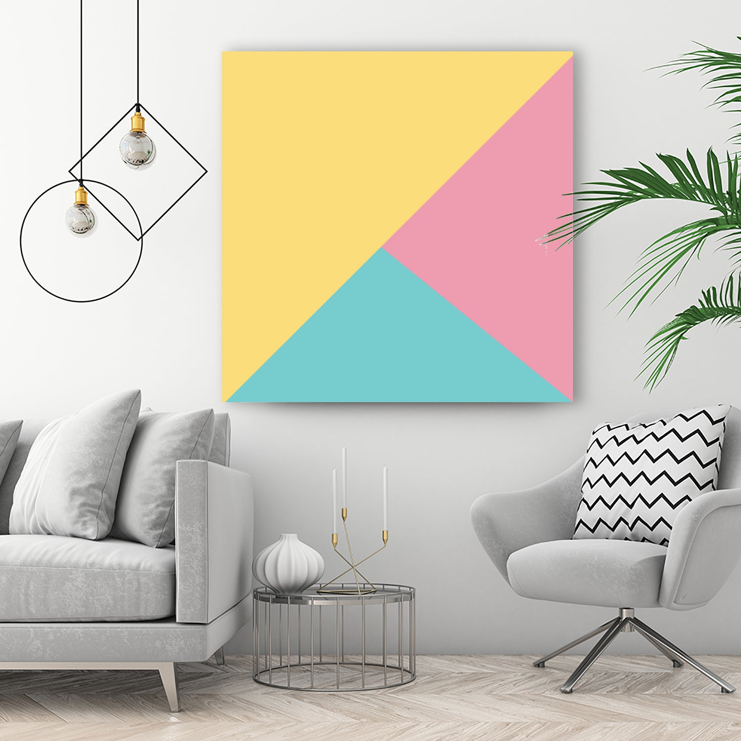 Modern Yellow and Blue Abstract by Rizwana khan on GIANT ART - yellow vector illustration