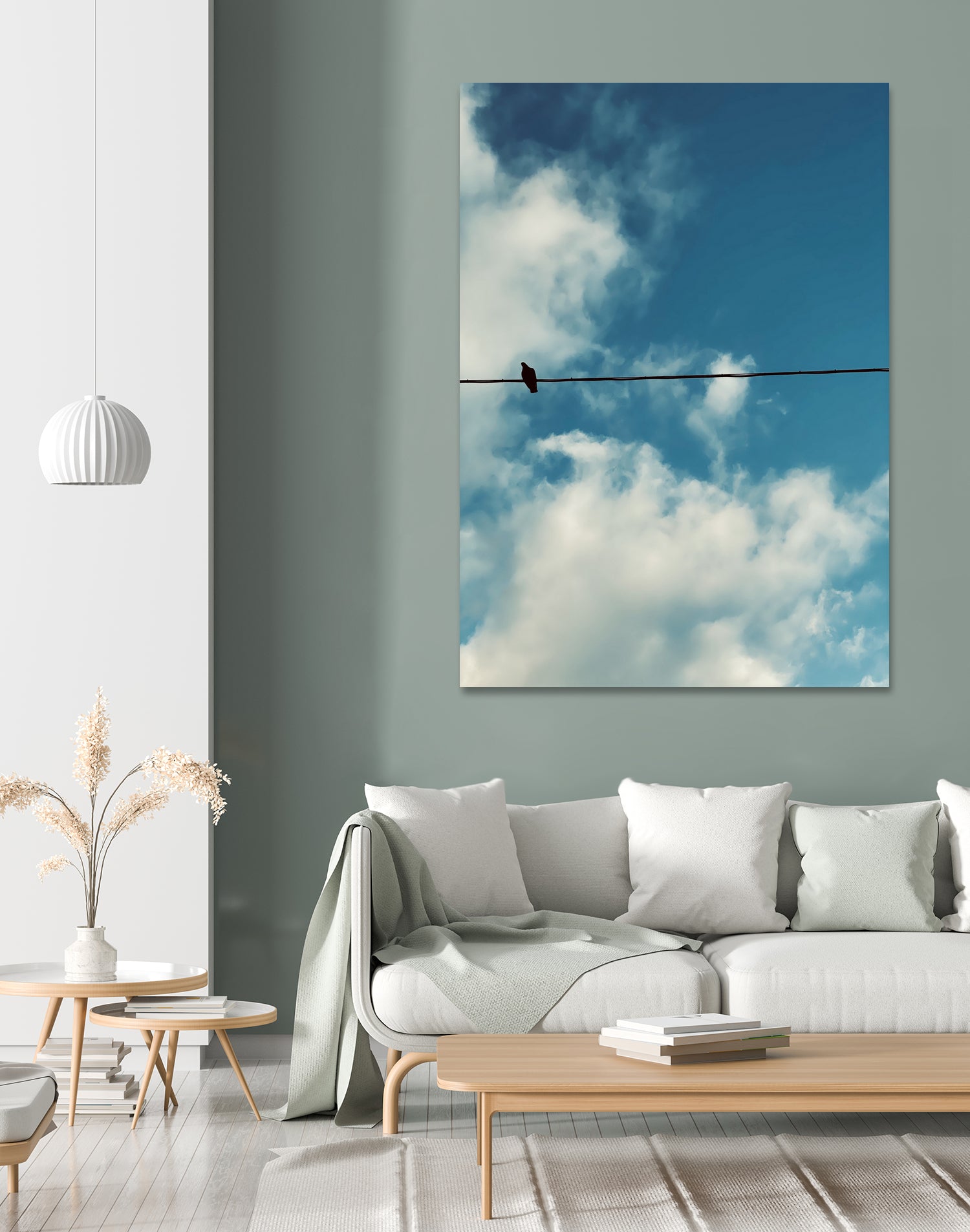 The lonely bird by Tiago França on GIANT ART - blue photo illustration