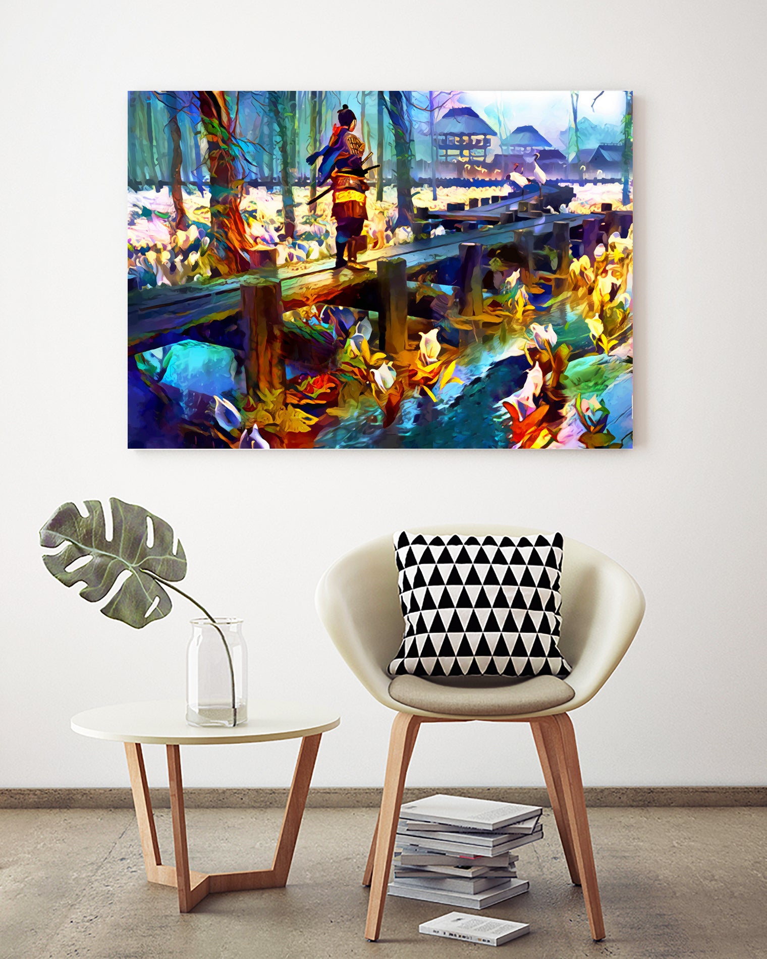 Samurai Tsushima by Christian Velazquez on GIANT ART - blue game design