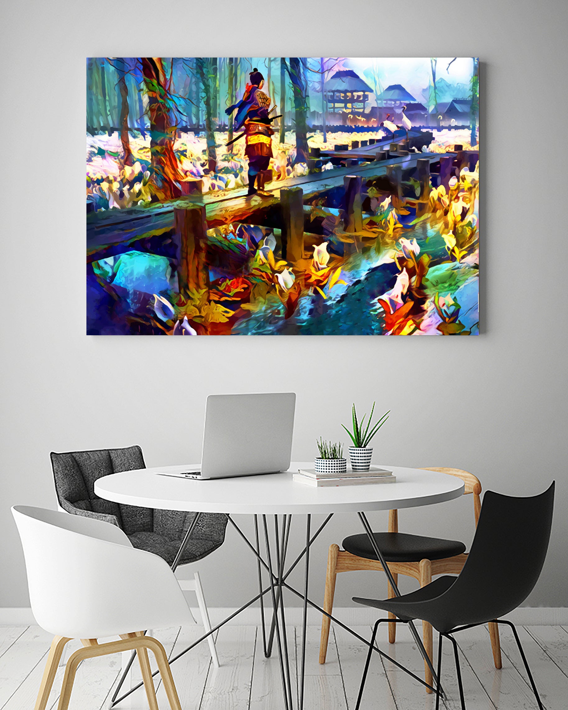 Samurai Tsushima by Christian Velazquez on GIANT ART - blue game design