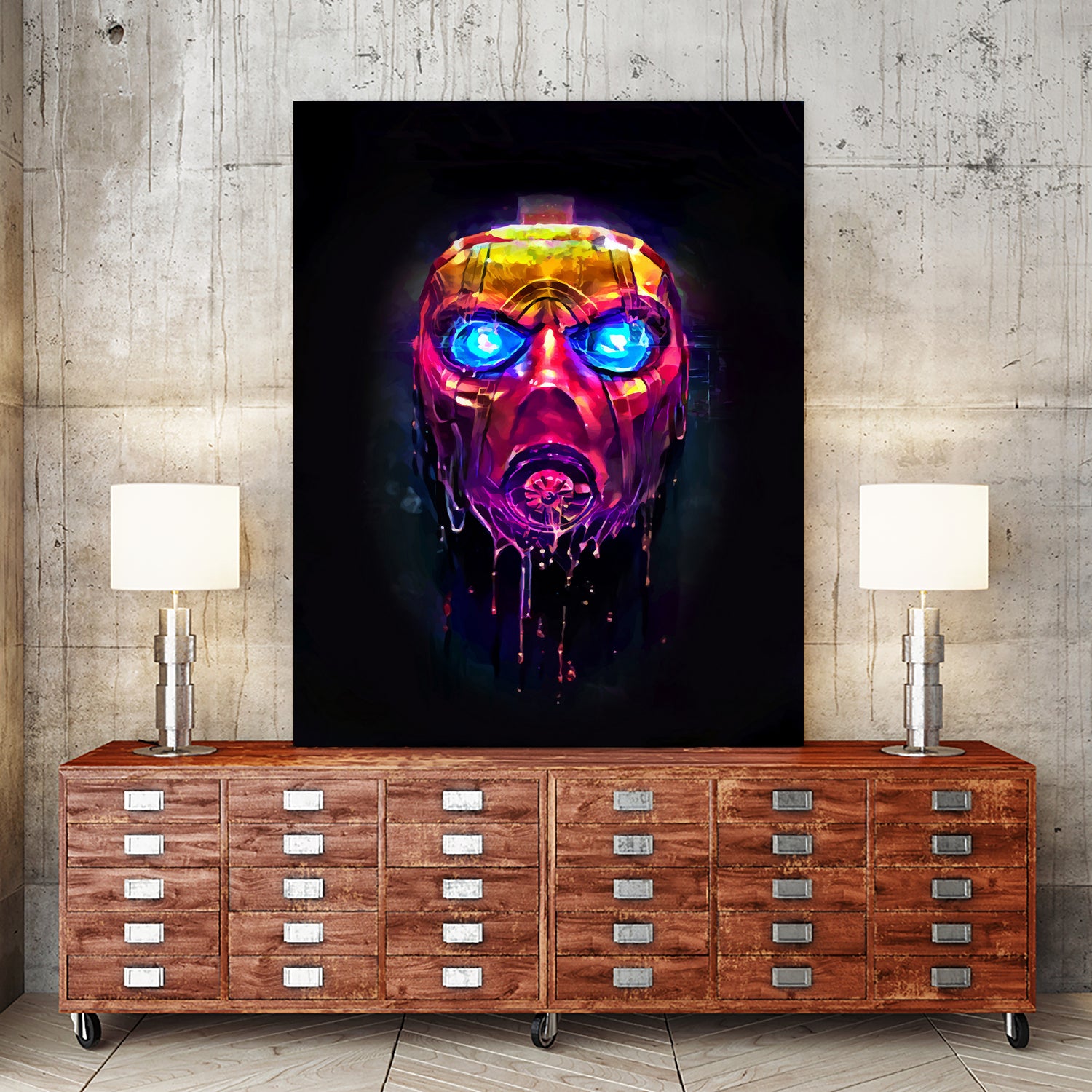 Borderland Mayhem Retro Mask by Christian Velazquez on GIANT ART - fuchsia game design