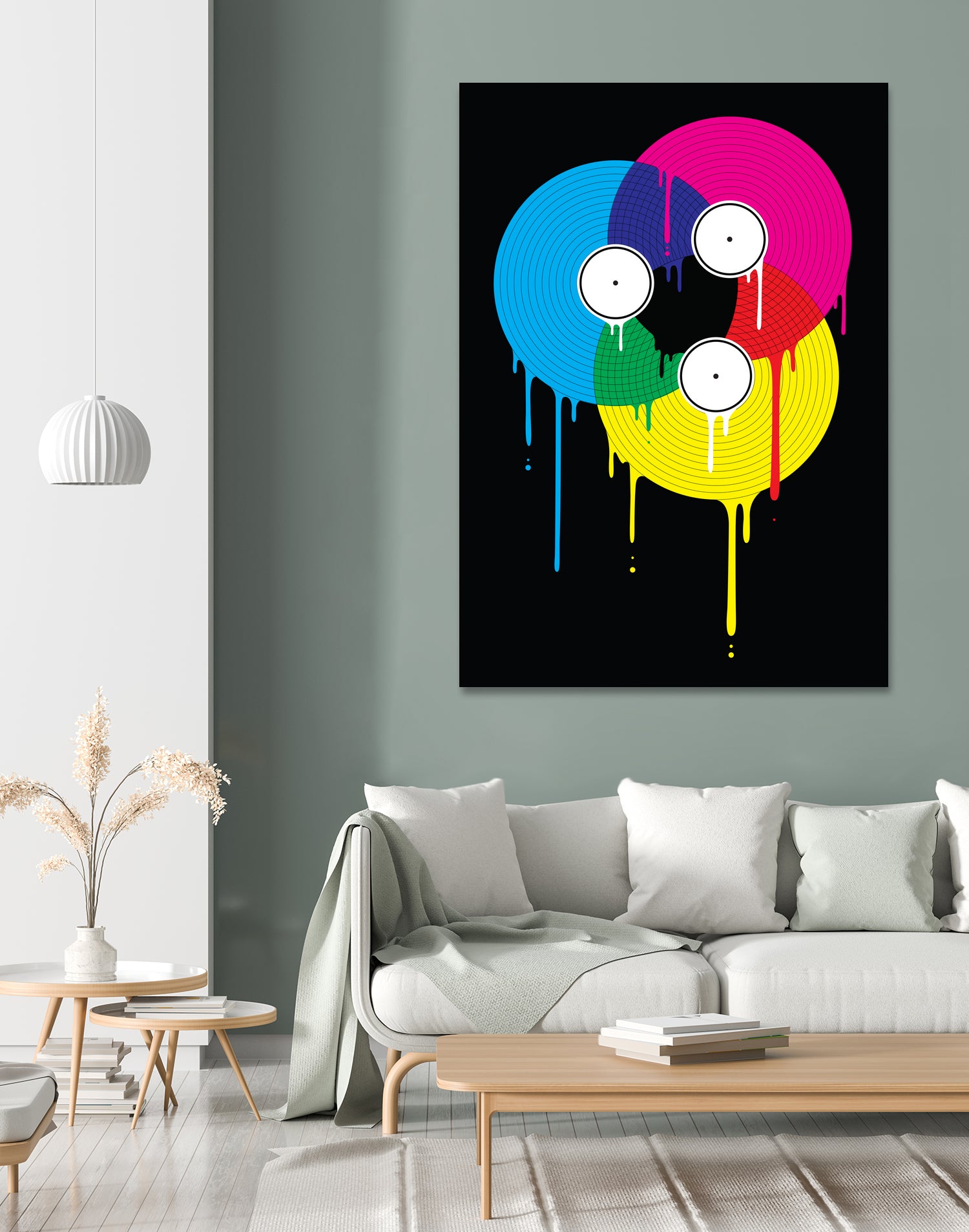 Melting Vinyl by David Iwane on GIANT ART - black vector illustration