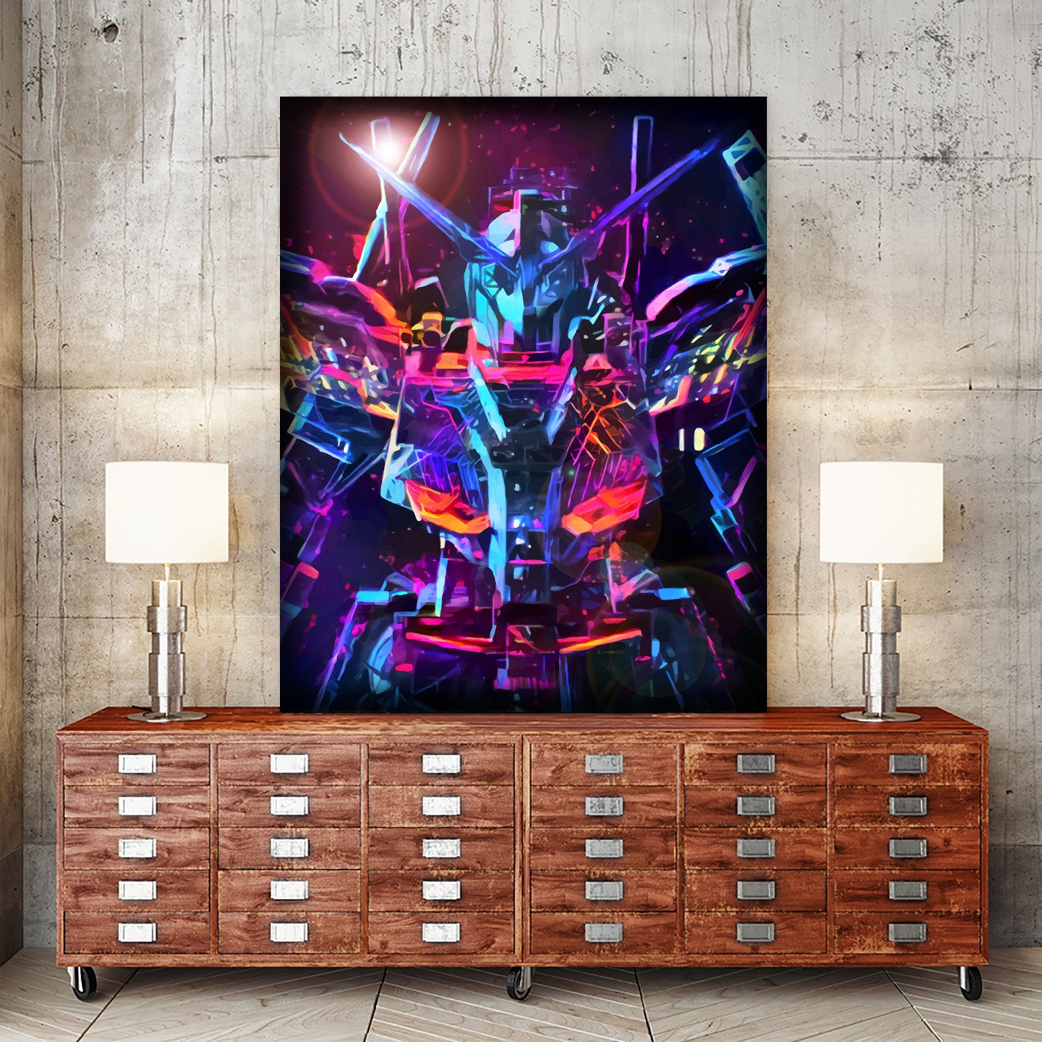 Gun Printcolor Wing by Christian Velazquez on GIANT ART - orange game design