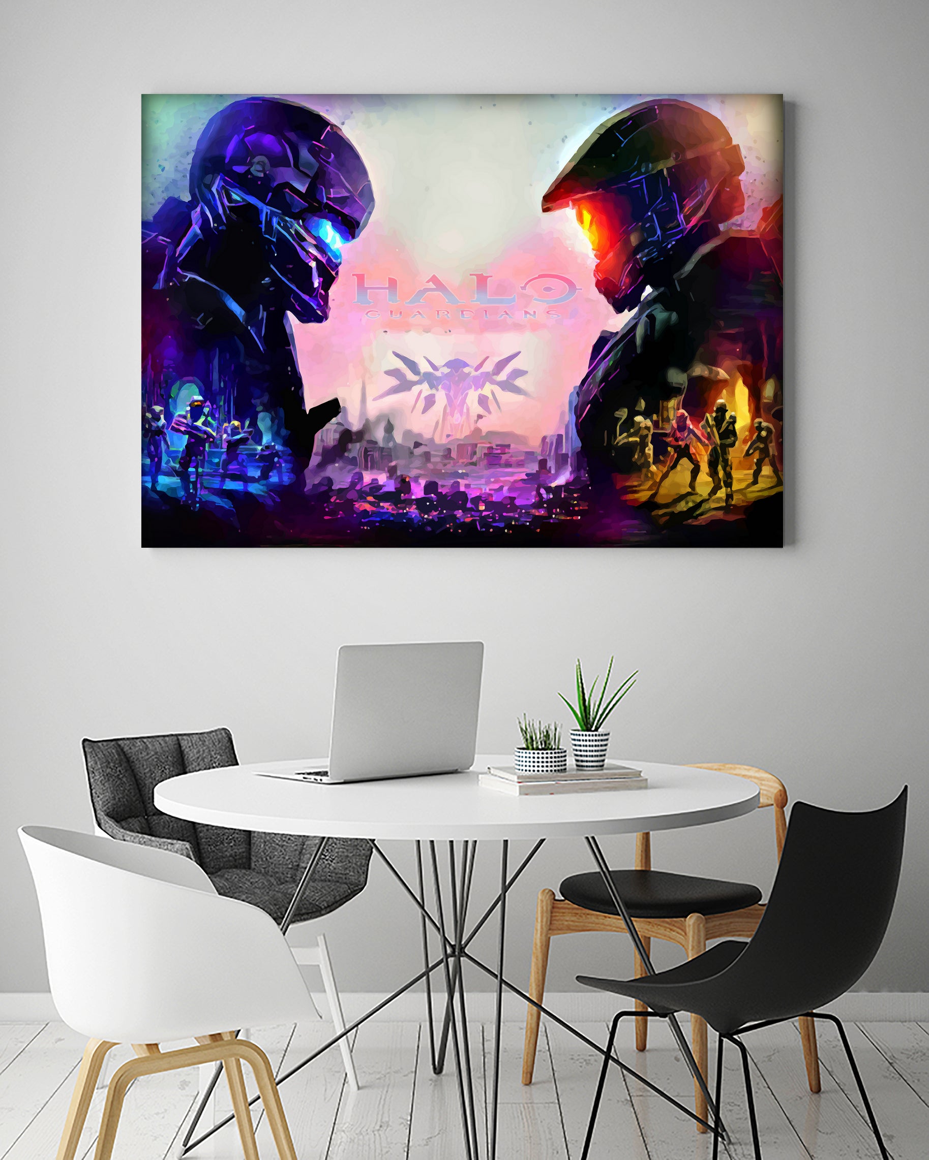 Halo Guardians retro by Christian Velazquez on GIANT ART - pink game design