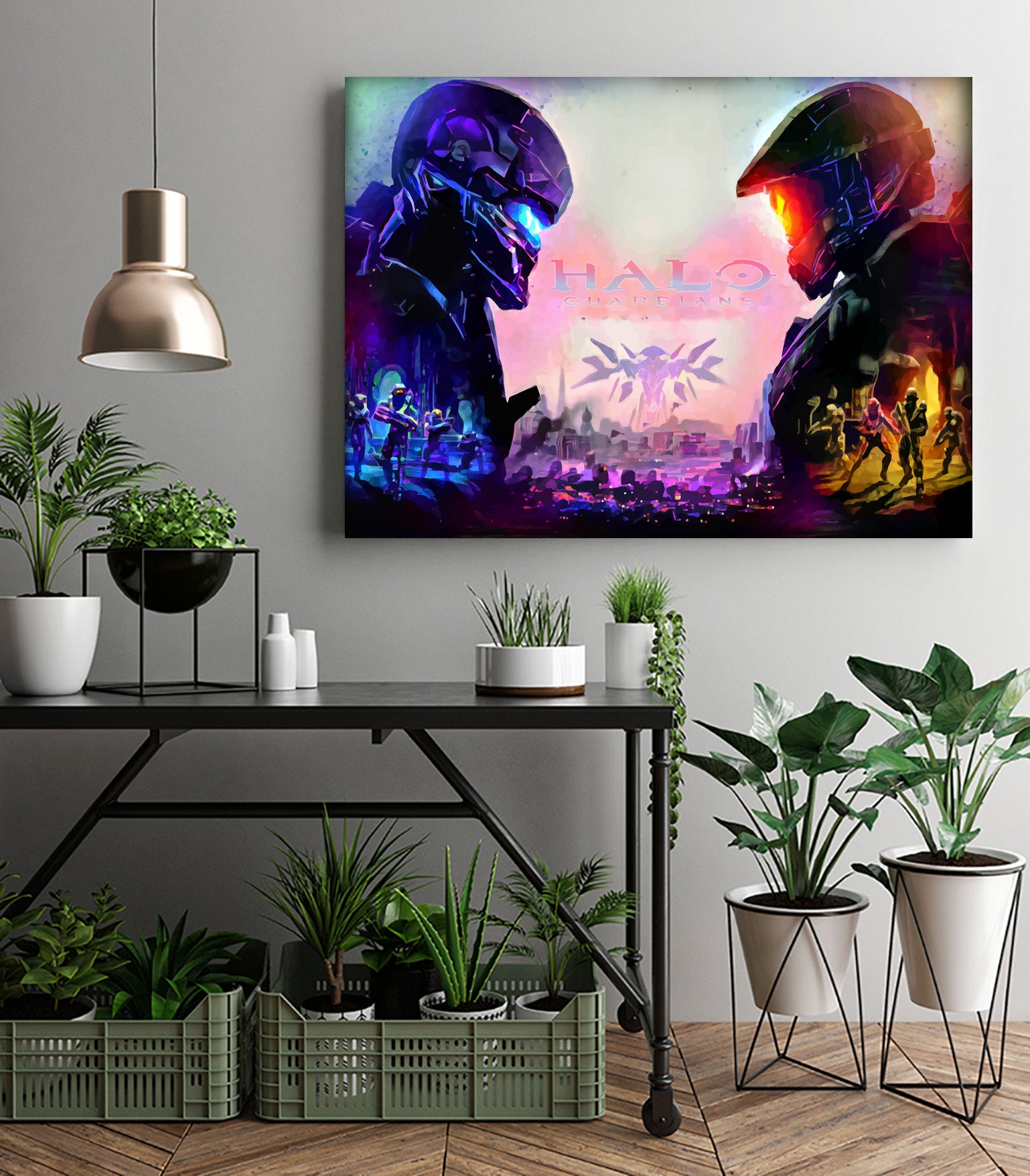 Halo Guardians retro by Christian Velazquez on GIANT ART - pink game design
