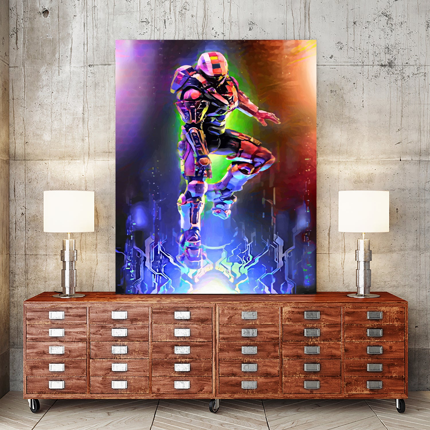 Spartan's Lights by Christian Velazquez on GIANT ART - fuchsia game design