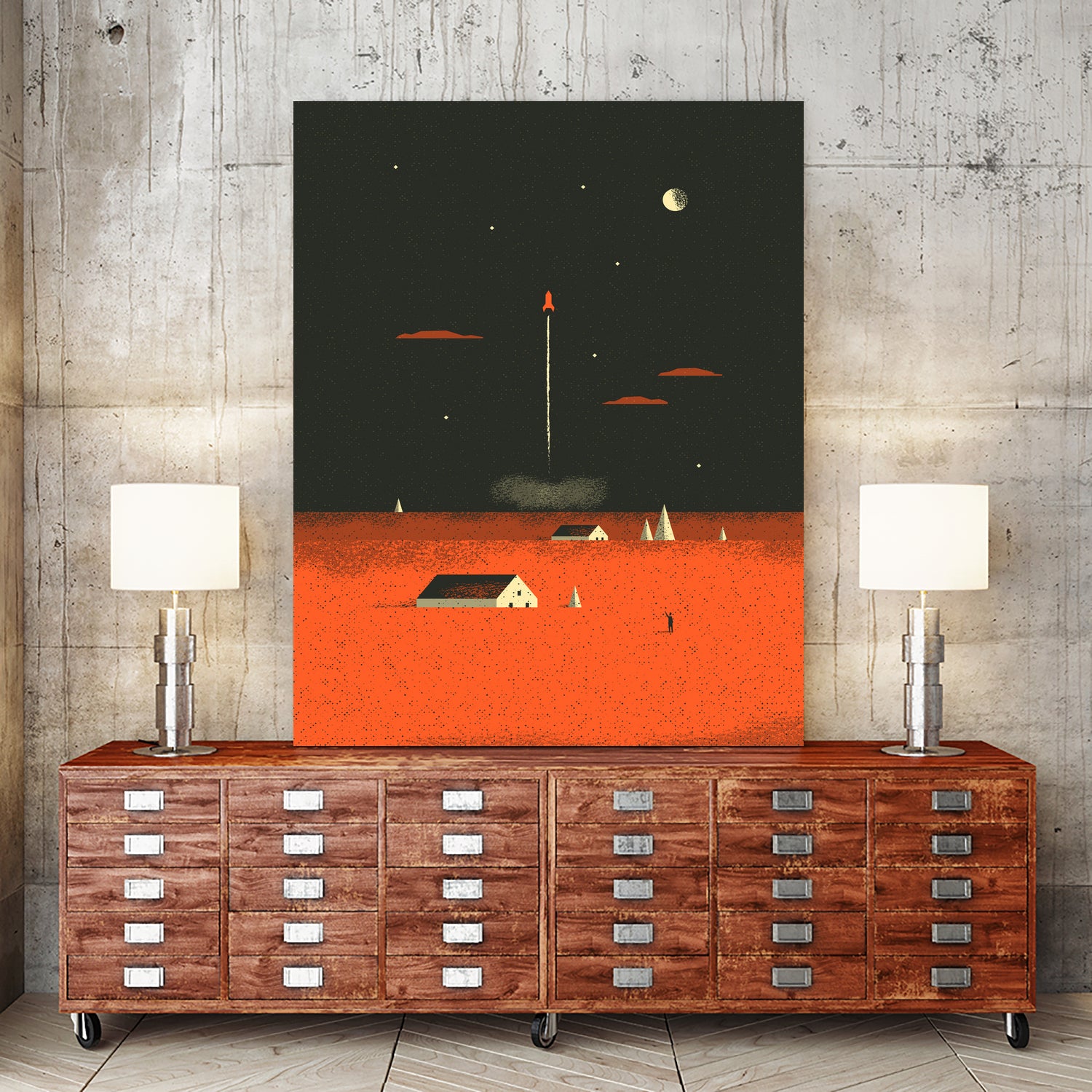 Bon voyage by Rene Hamann on GIANT ART - orange vector illustration