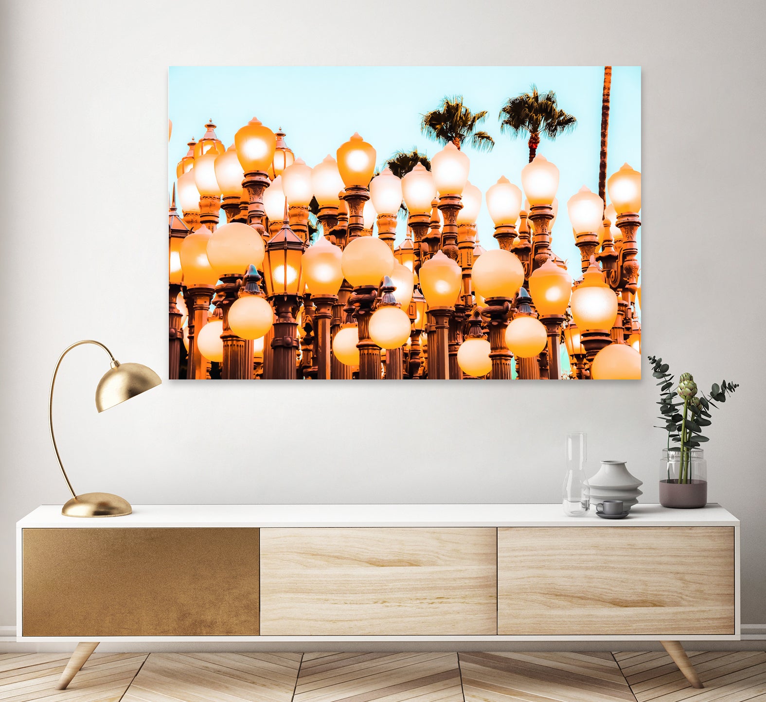 Urban Lights at LACMA art museum, Los Angeles by sutee monchitnukul on GIANT ART - orange photo manipulation