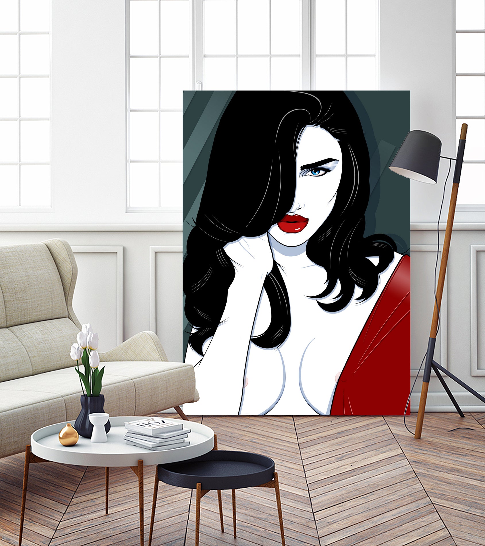 ROSIE by Ron Santiano on GIANT ART - red digital drawing