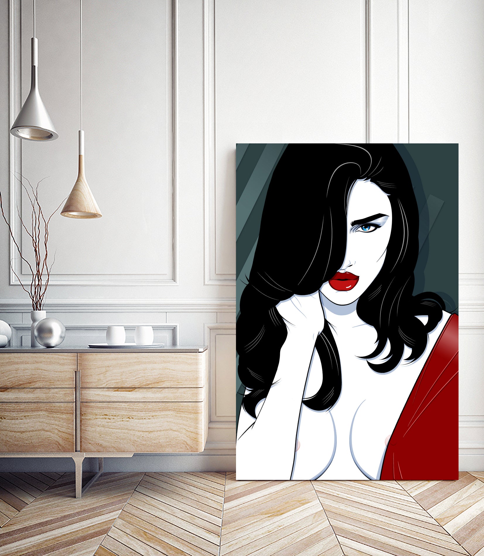 ROSIE by Ron Santiano on GIANT ART - red digital drawing