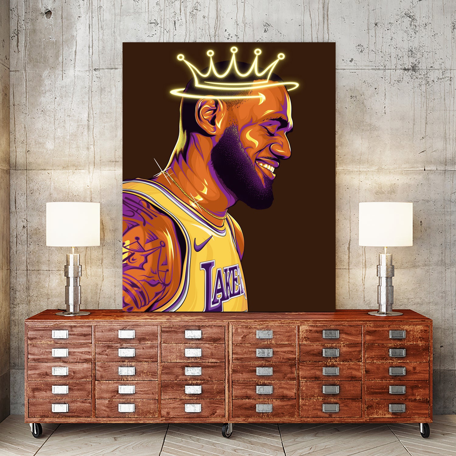 Lebron "The King" James by Zildjian Magante on GIANT ART - brown digital drawing
