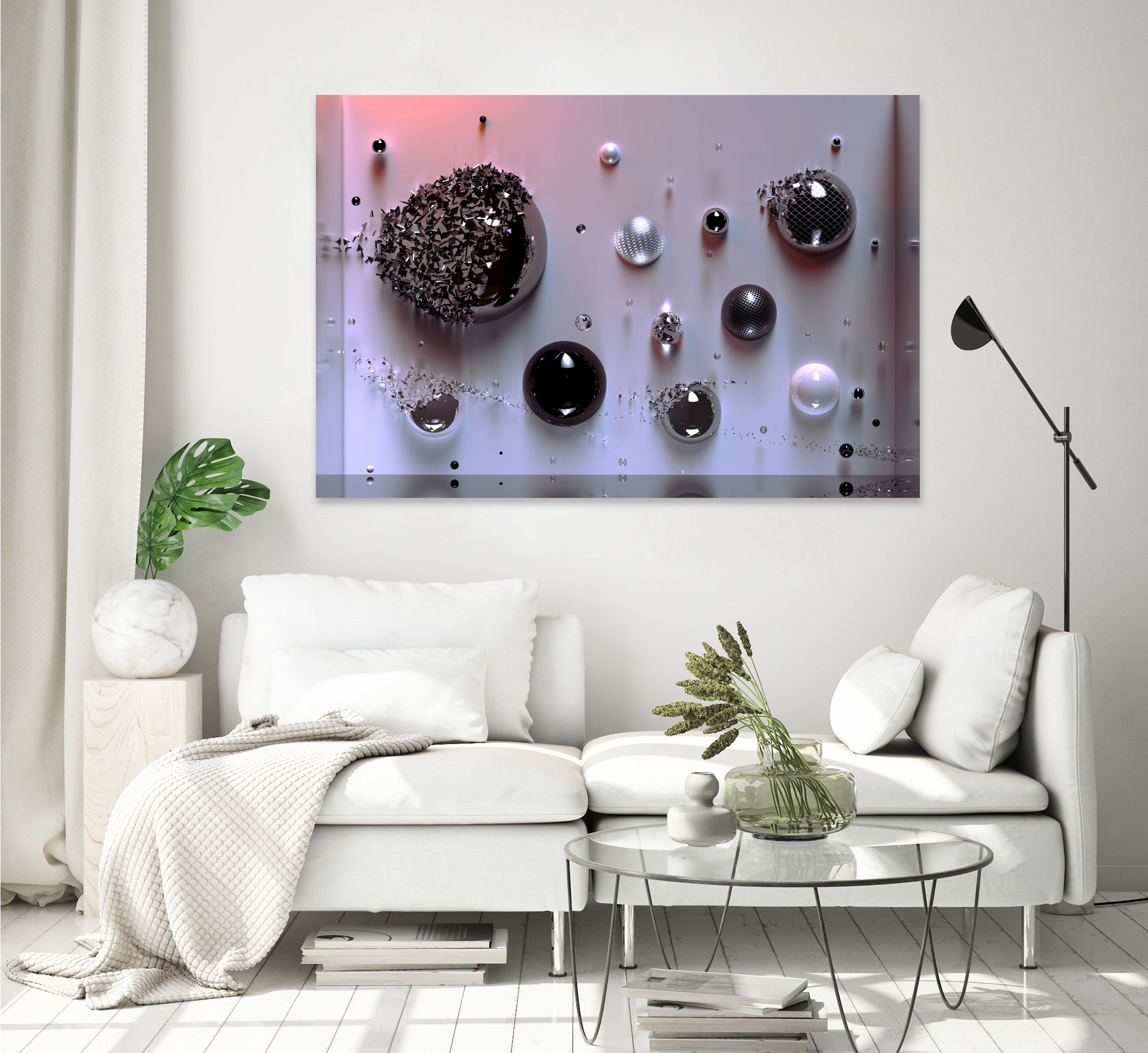 Wall Spheres AE by Michael Mist on GIANT ART - pink 3d art