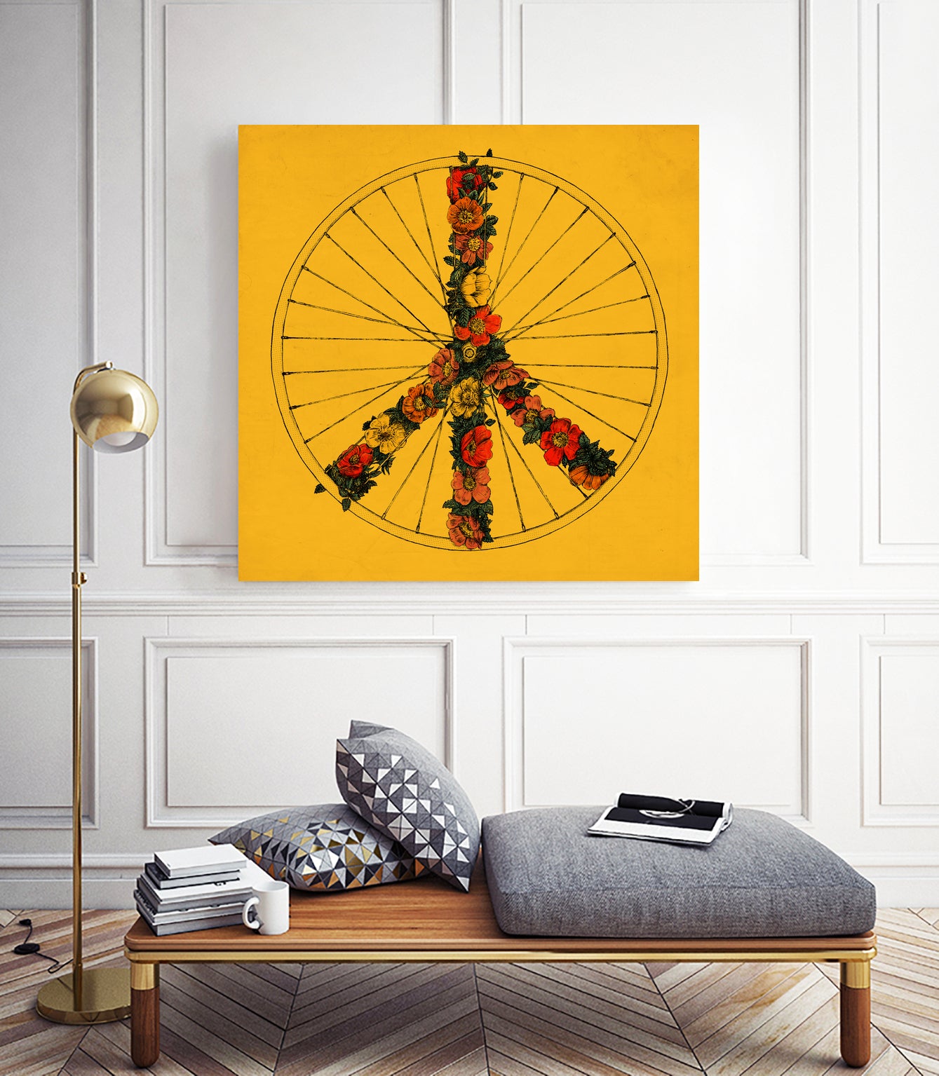 Peace & Bike (Colors) by Florent Bodart on GIANT ART - digital drawing