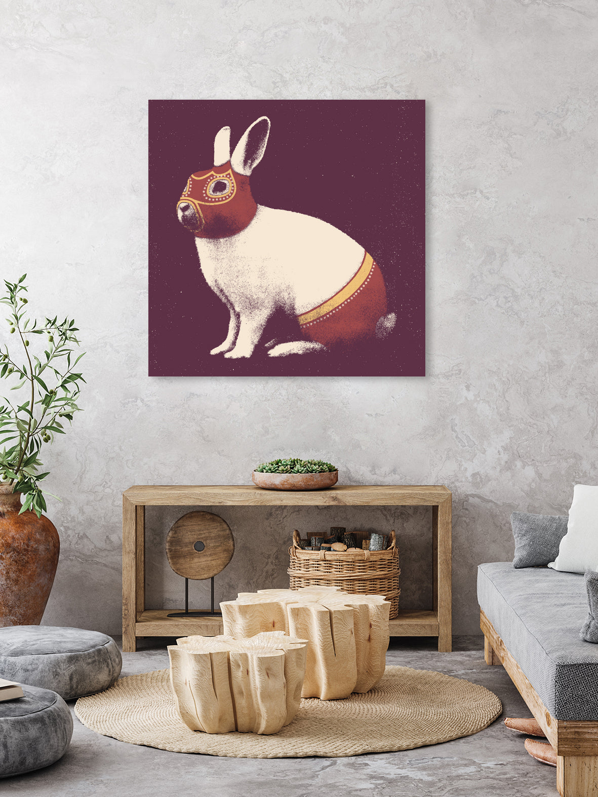Lapin Catcheur (Rabbit Wrestler) by Florent Bodart on GIANT ART - digital drawing