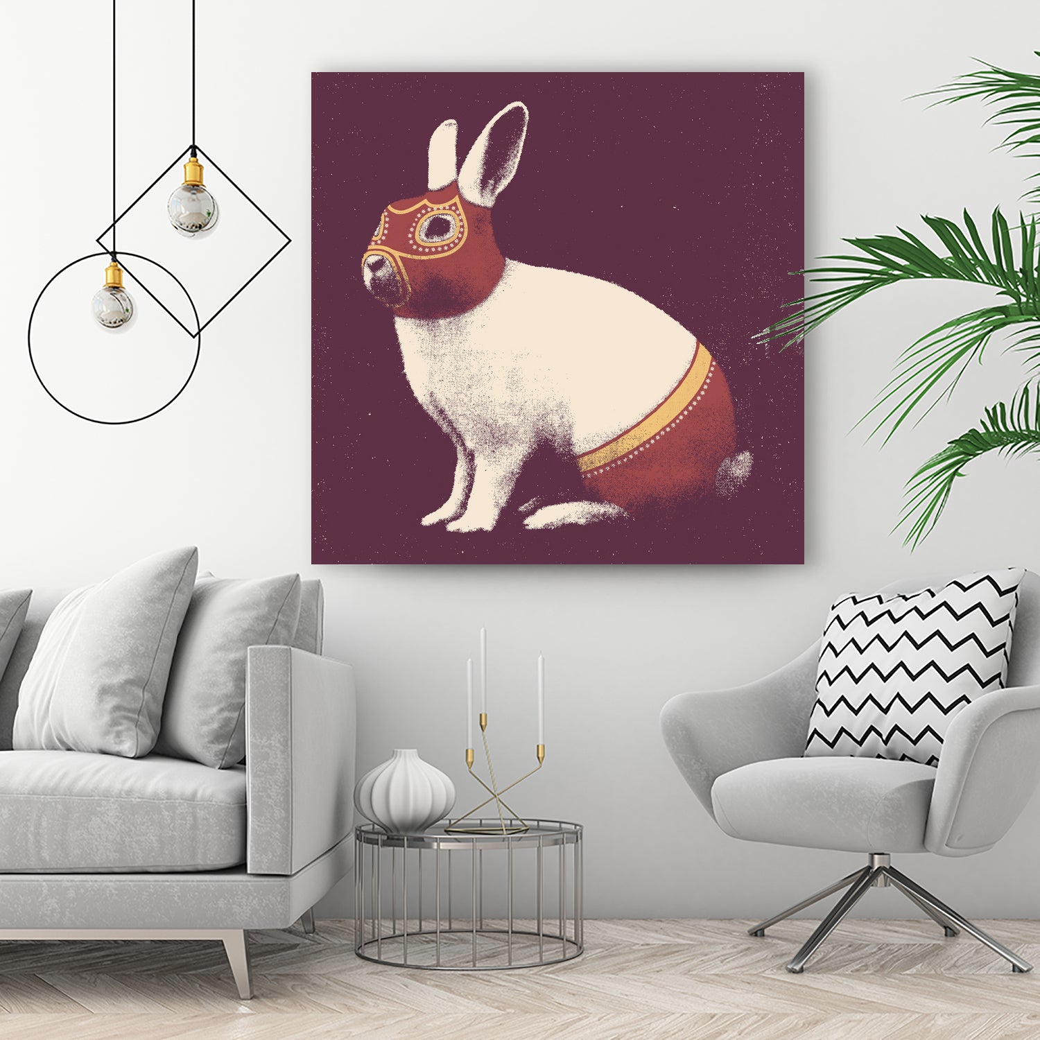 Lapin Catcheur (Rabbit Wrestler) by Florent Bodart on GIANT ART - digital drawing