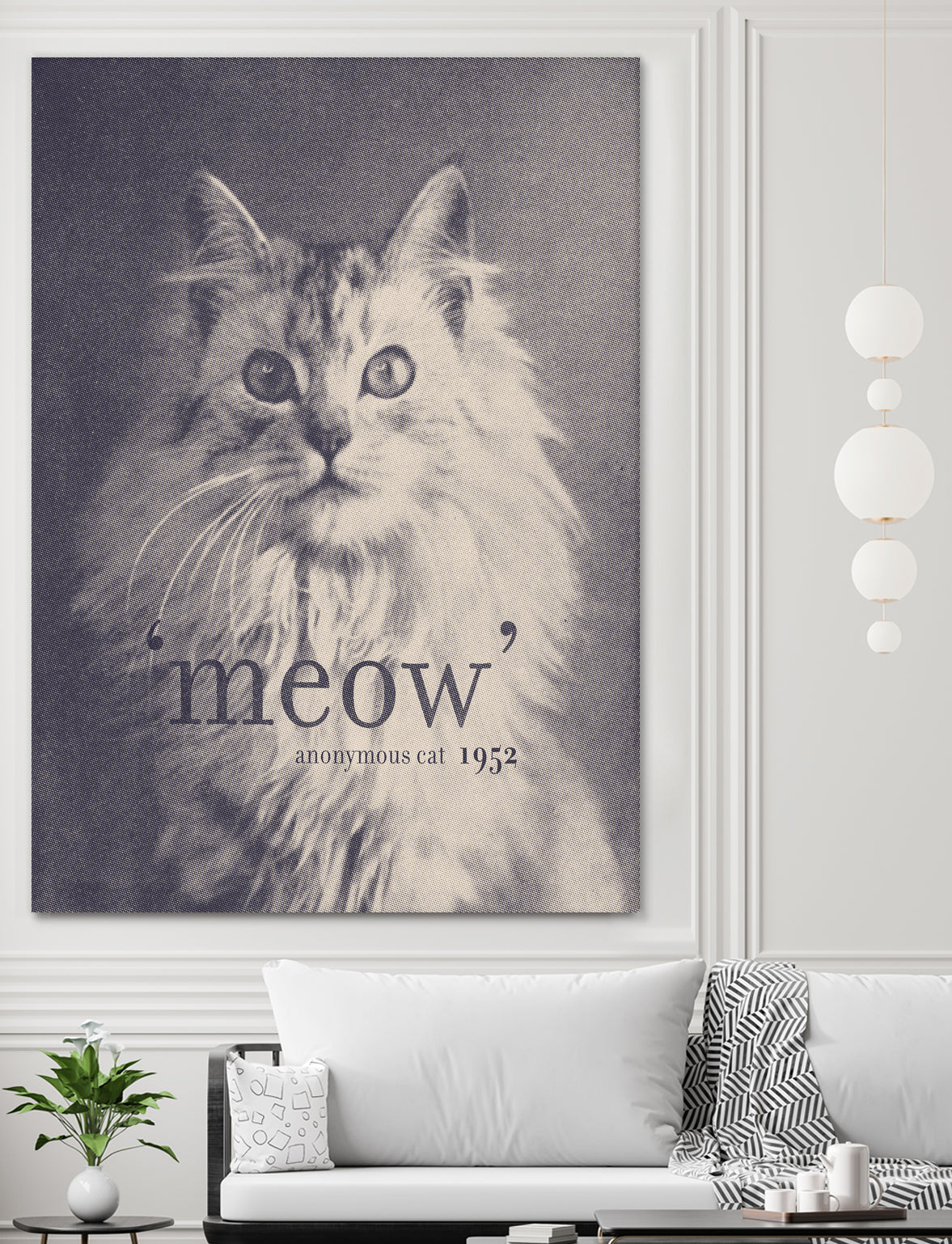 Famous Quotes #2 (anonymous cat, 1952) by Florent Bodart on GIANT ART - fuchsia mixed media