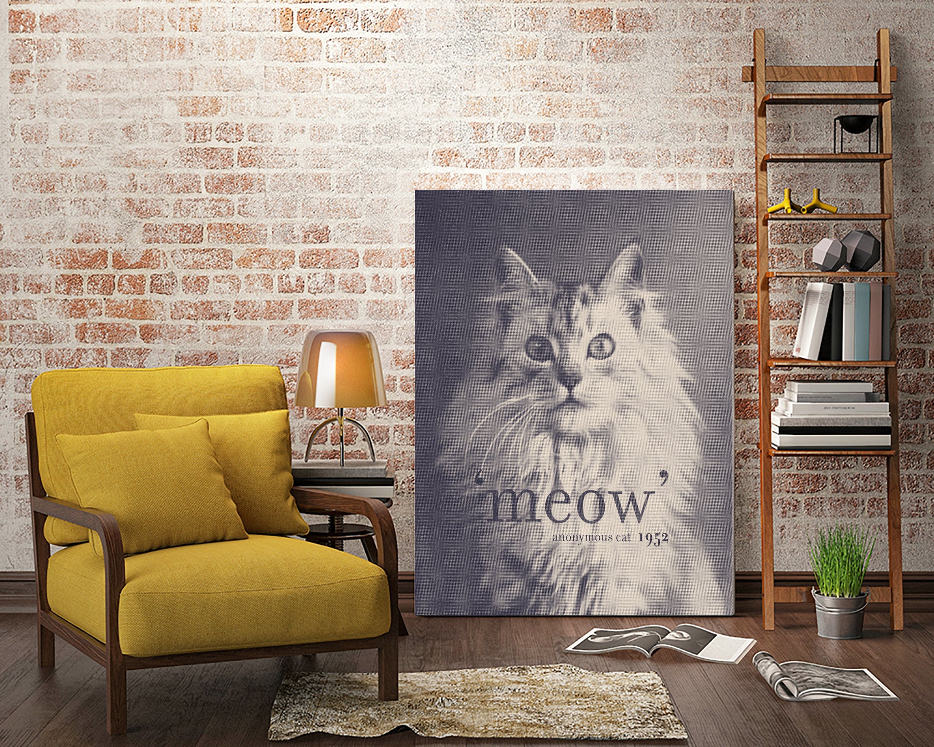 Famous Quotes #2 (anonymous cat, 1952) by Florent Bodart on GIANT ART - fuchsia mixed media