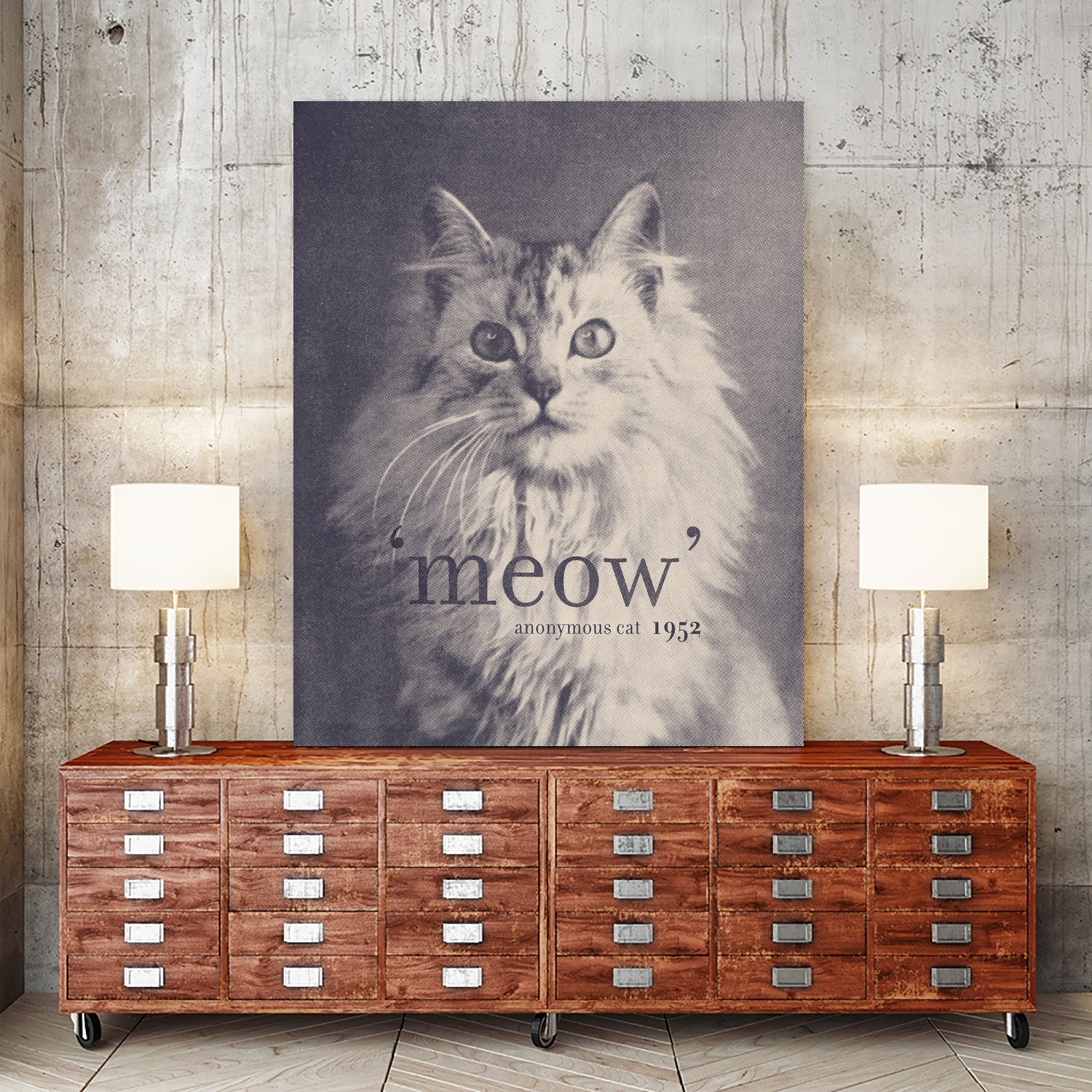 Famous Quotes #2 (anonymous cat, 1952) by Florent Bodart on GIANT ART - fuchsia mixed media