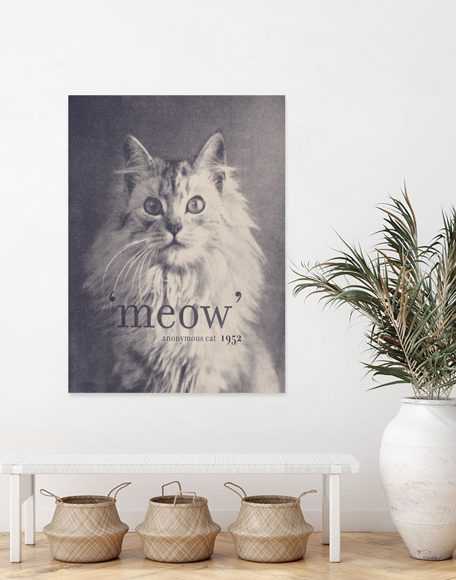 Famous Quotes #2 (anonymous cat, 1952) by Florent Bodart on GIANT ART - fuchsia mixed media