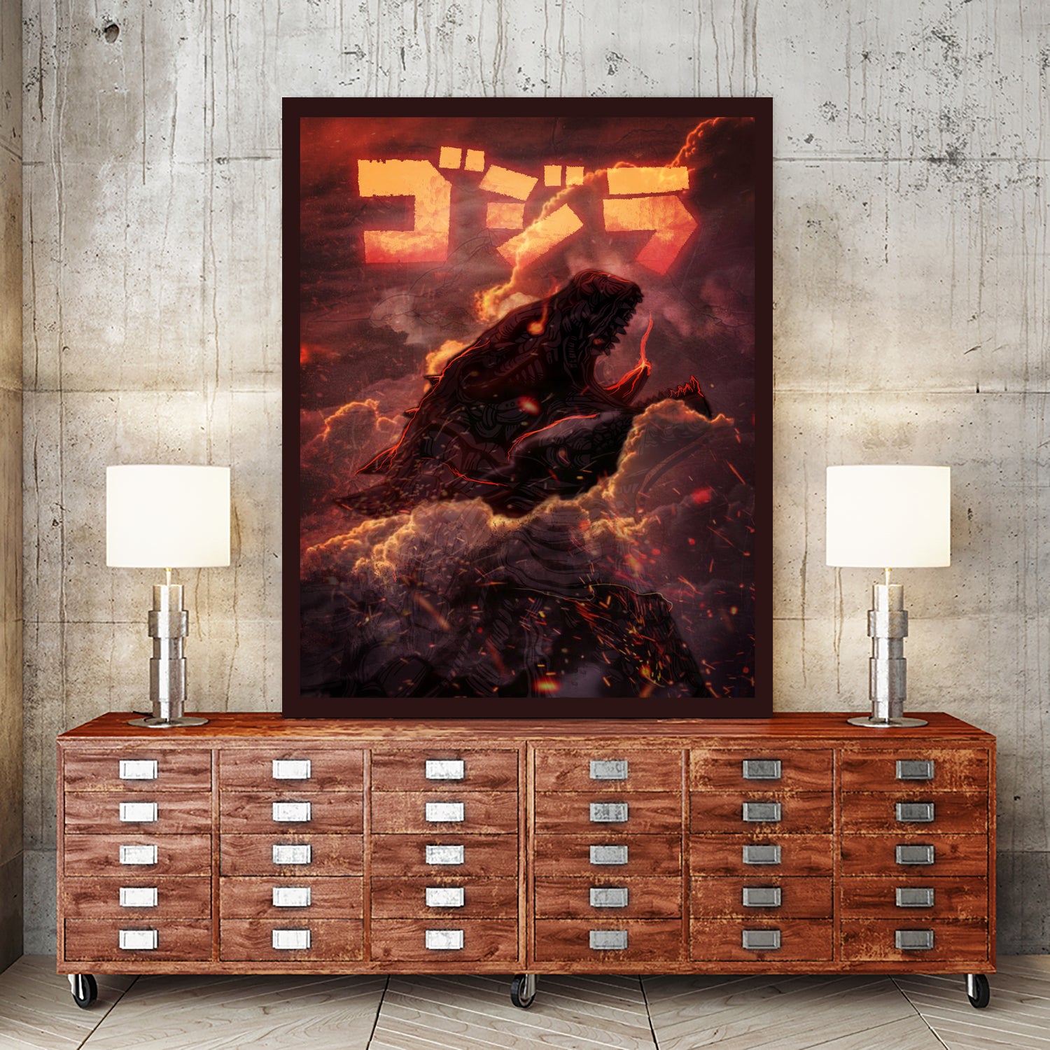 GODZILLA by Ibal Hirata on GIANT ART - black digital painting