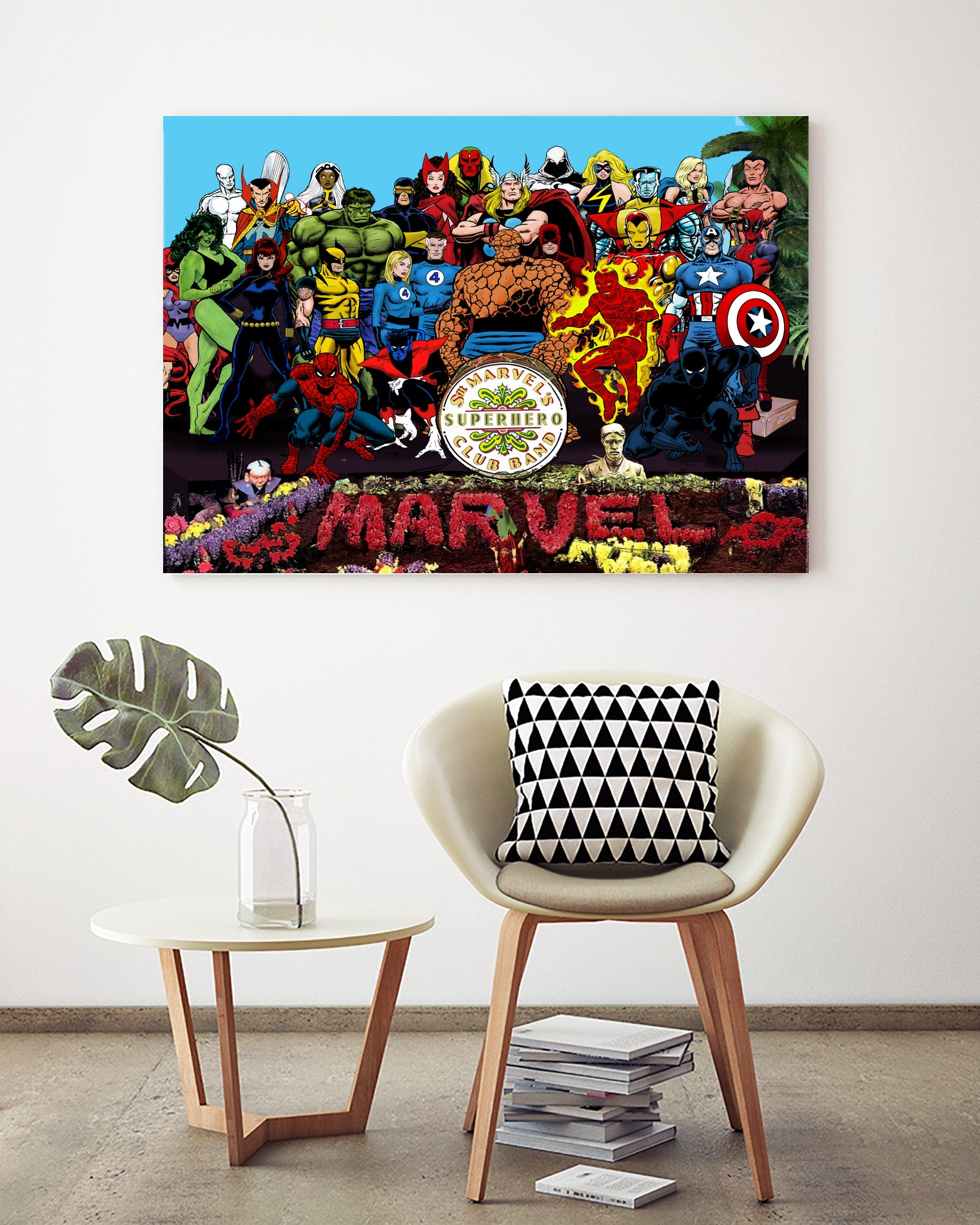 Sgt Marvels Superhero Club Band by Dan Avenell on GIANT ART - black digital painting