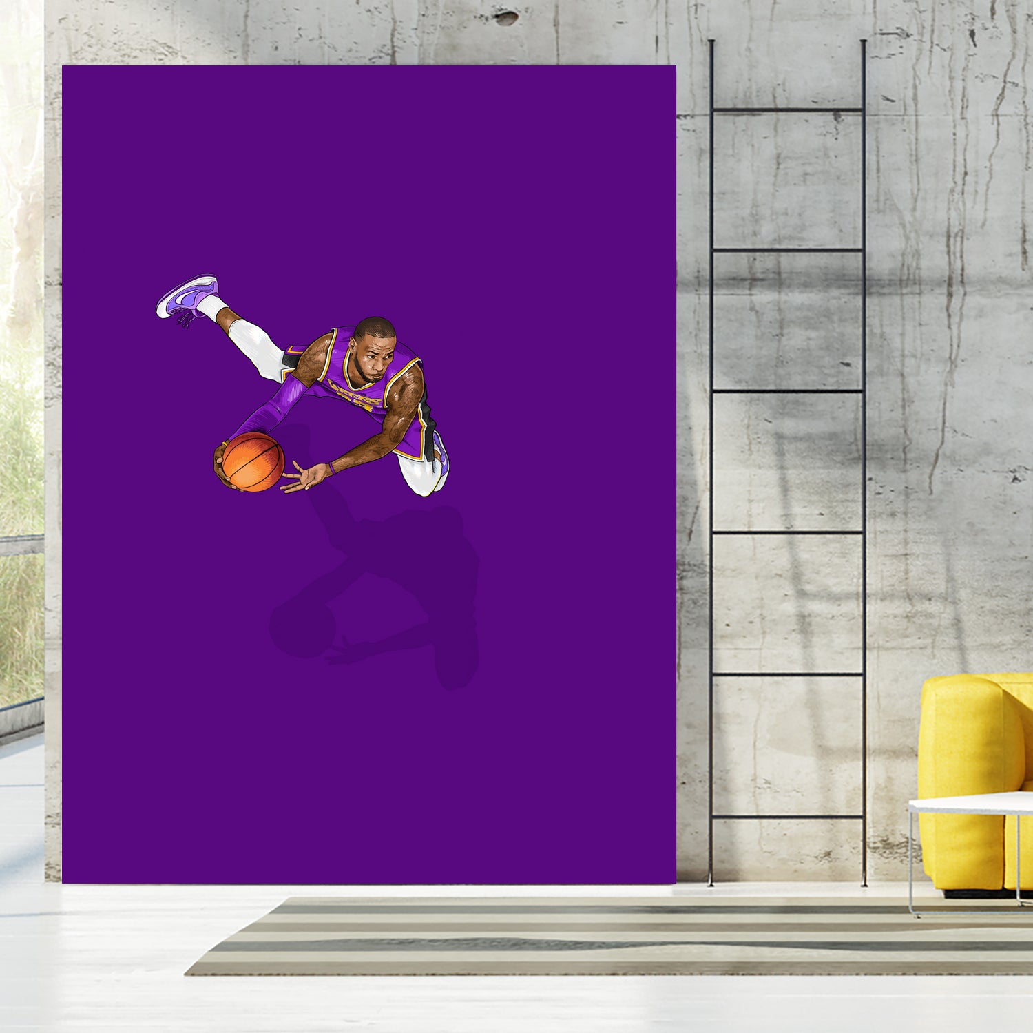 Frequent Fliers / LeBron by Jason Ratliff on GIANT ART - fuchsia digital painting