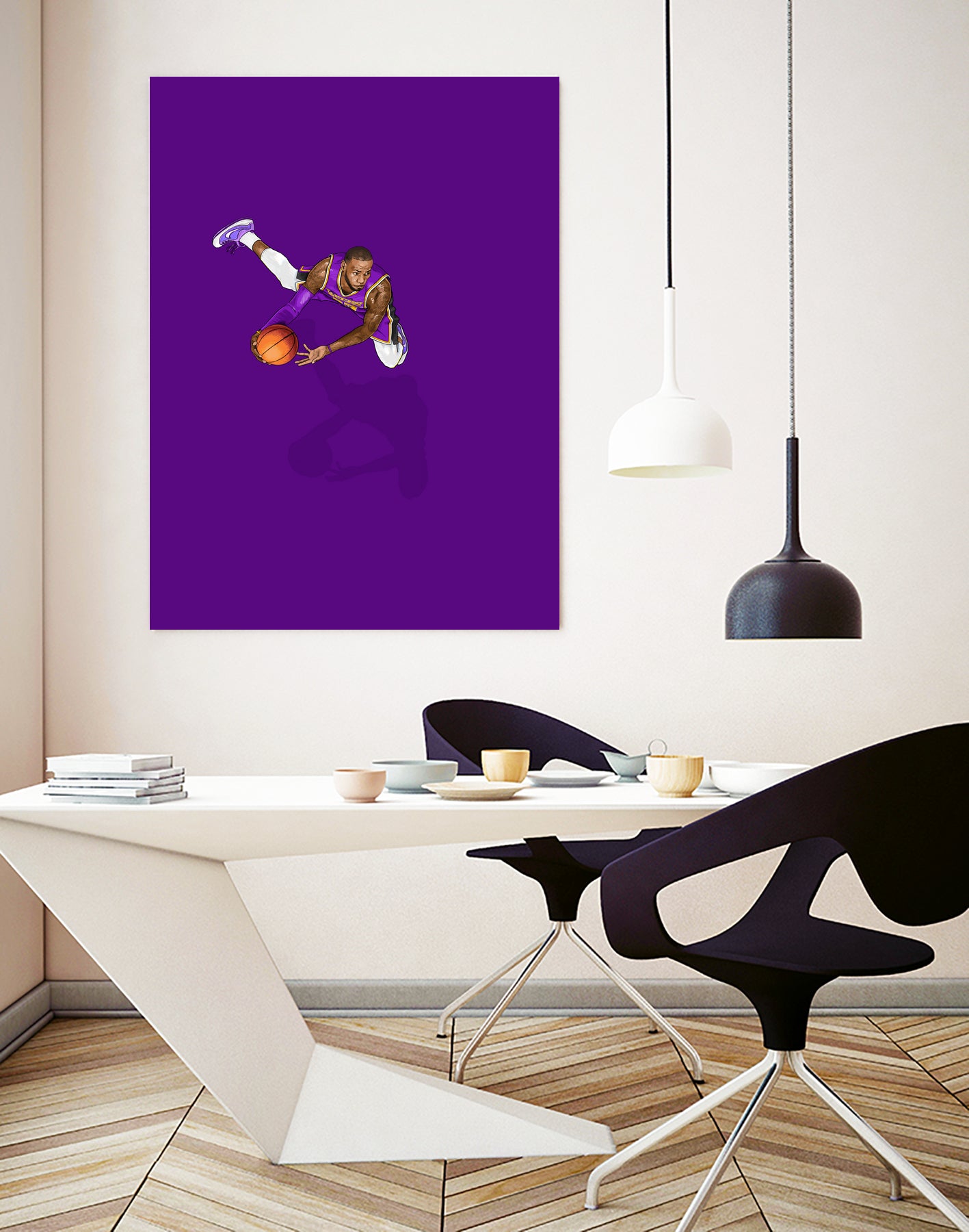 Frequent Fliers / LeBron by Jason Ratliff on GIANT ART - fuchsia digital painting