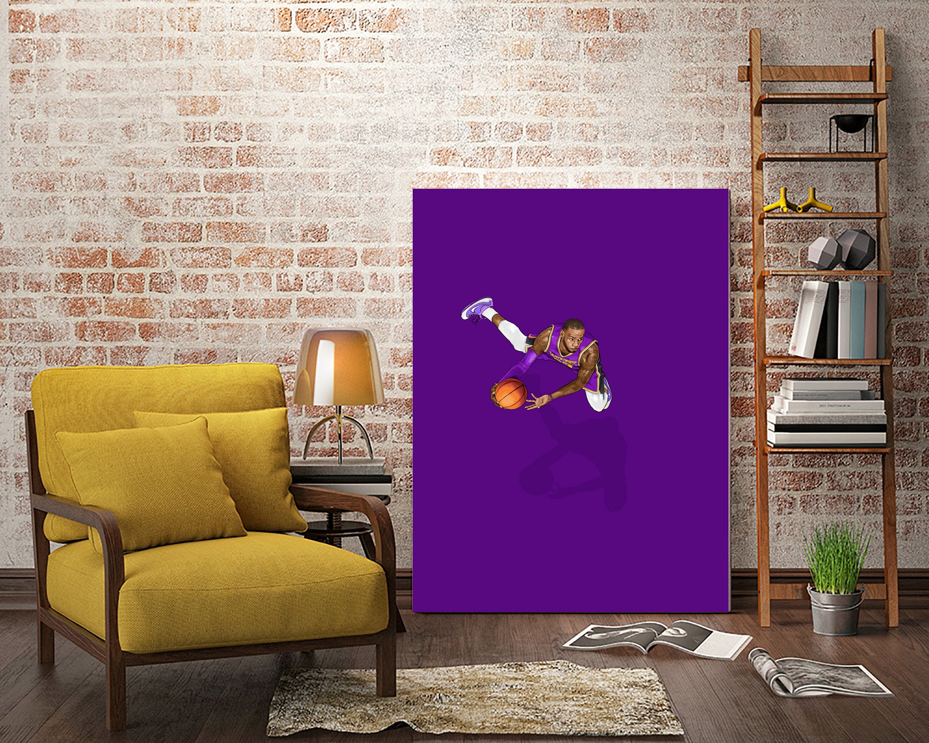 Frequent Fliers / LeBron by Jason Ratliff on GIANT ART - fuchsia digital painting