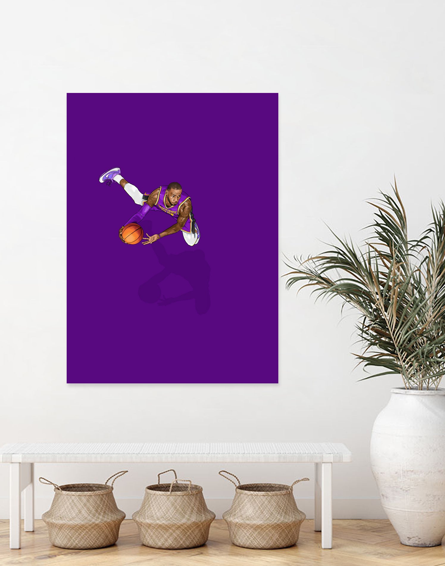 Frequent Fliers / LeBron by Jason Ratliff on GIANT ART - fuchsia digital painting