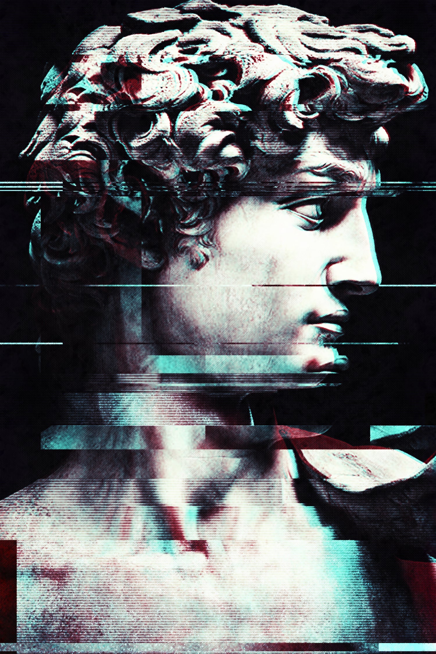 Abstract fractions of David by Menelaos Trompoukis on GIANT ART - black digital painting