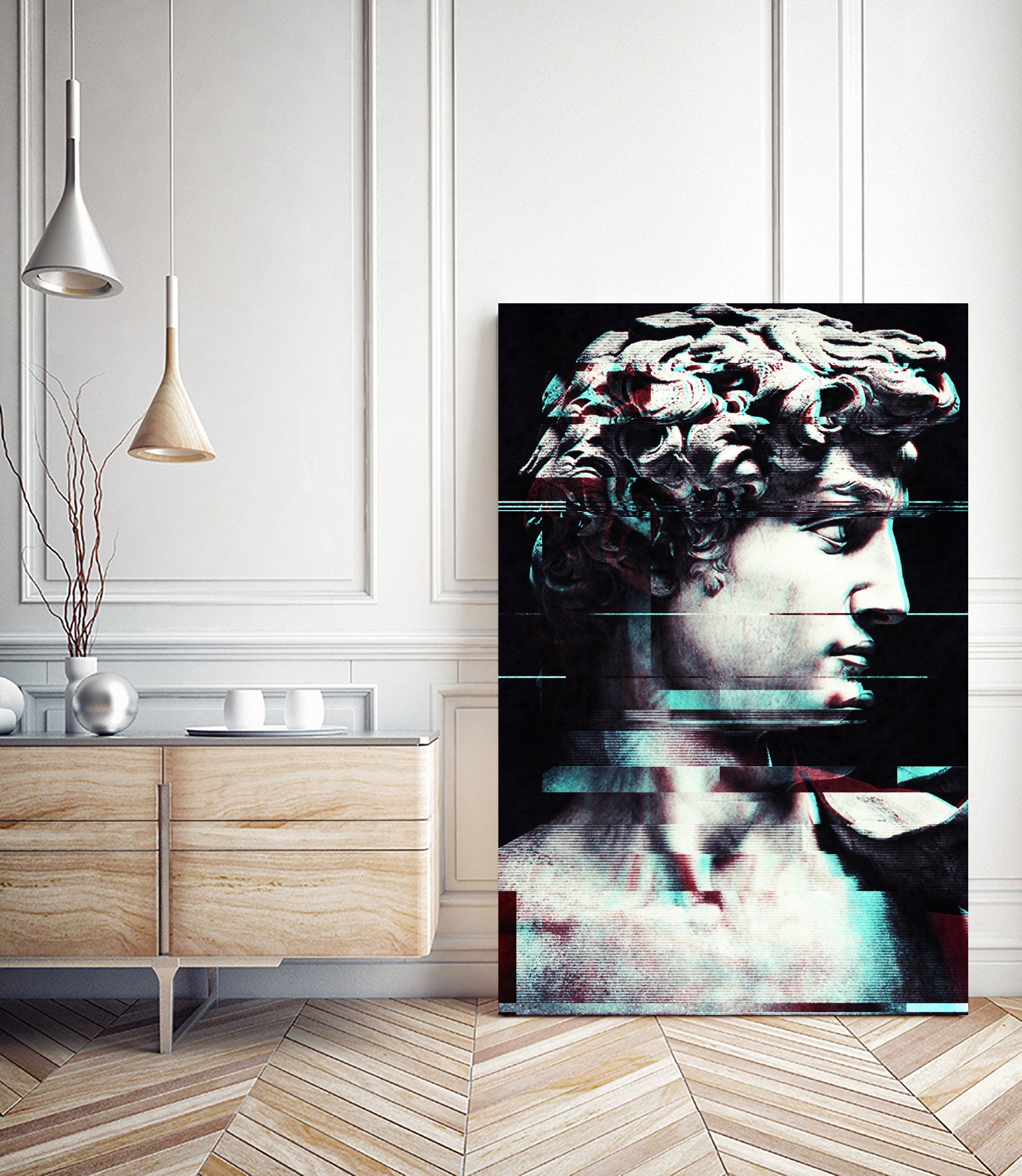 Abstract fractions of David by Menelaos Trompoukis on GIANT ART - black digital painting