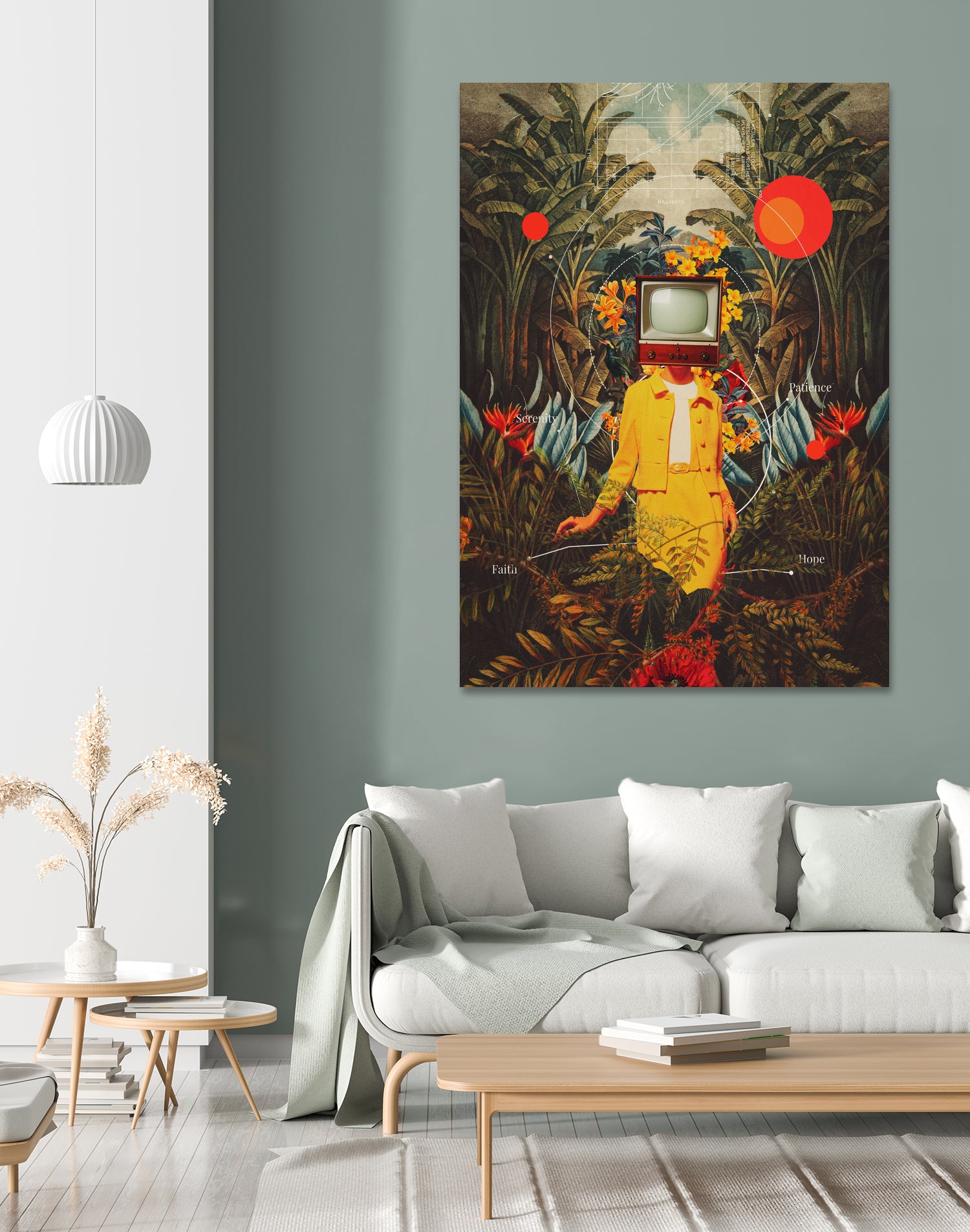 She Came from the Wilderness by Frank Moth on GIANT ART - green vector illustration