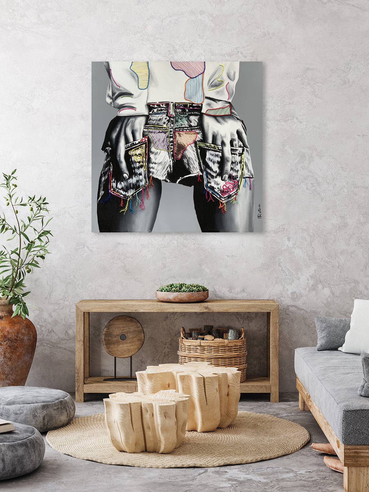 Pocket by eugenia retana on GIANT ART - gray mixed media