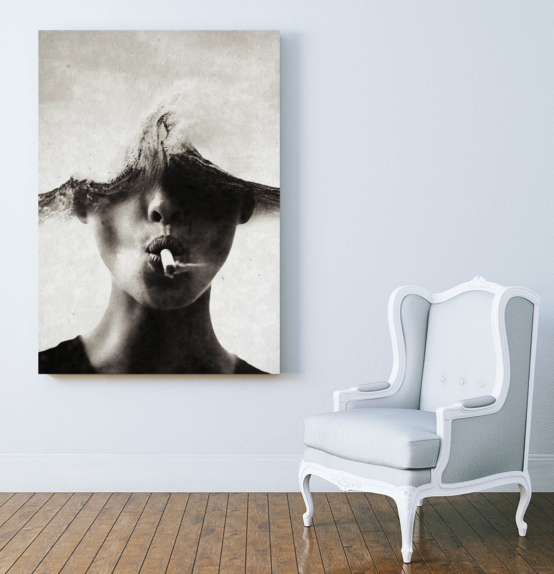 The sound of waves ... by Menelaos Trompoukis on GIANT ART - gray digital painting