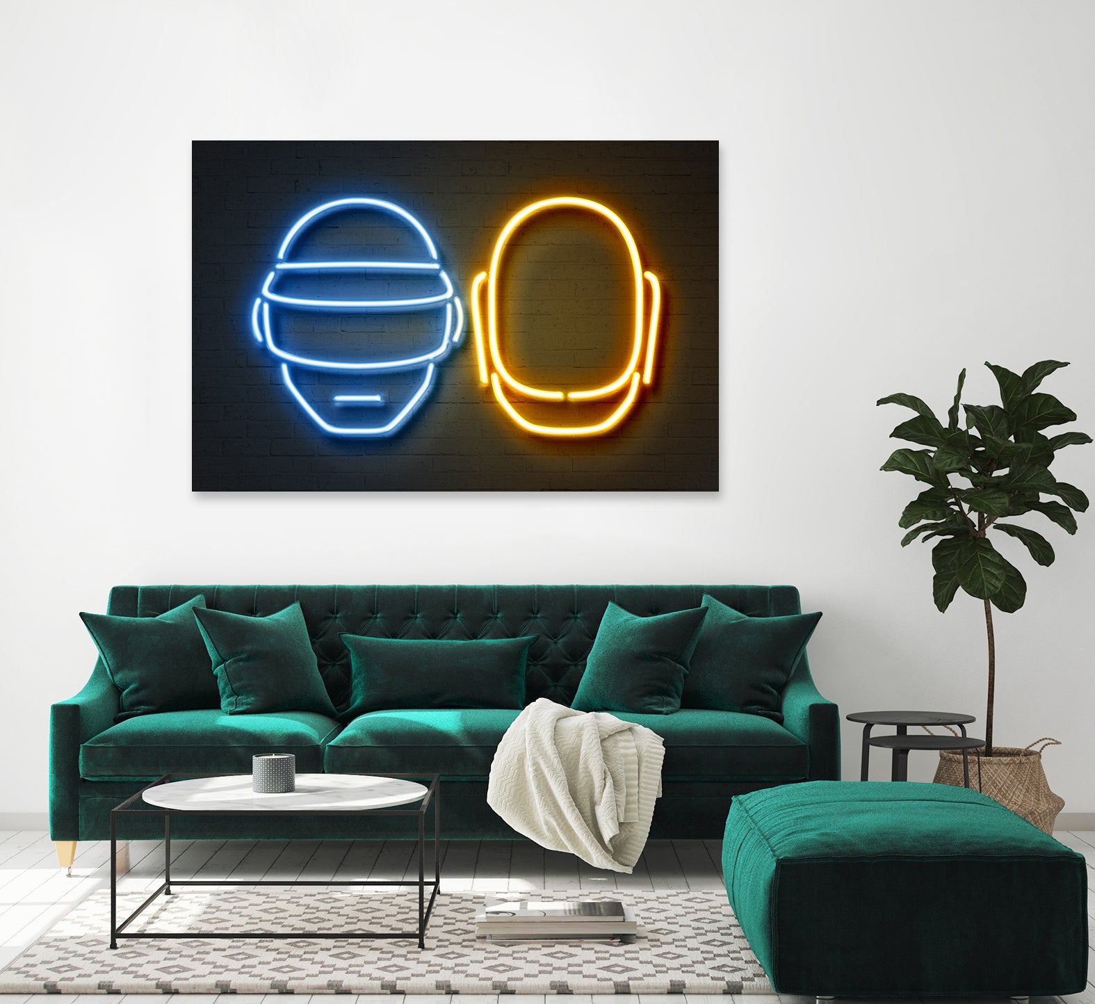 Daft Punk by Octavian Mihai Mielu on GIANT ART - blue character design