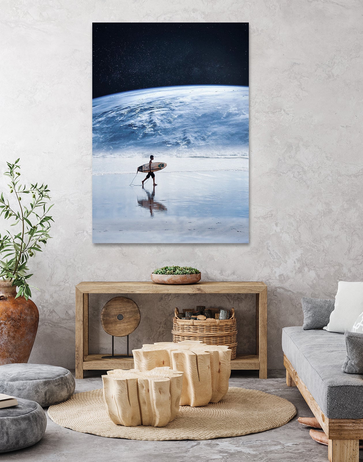 Earth Surfing by Murat Akyol on GIANT ART - white digital painting