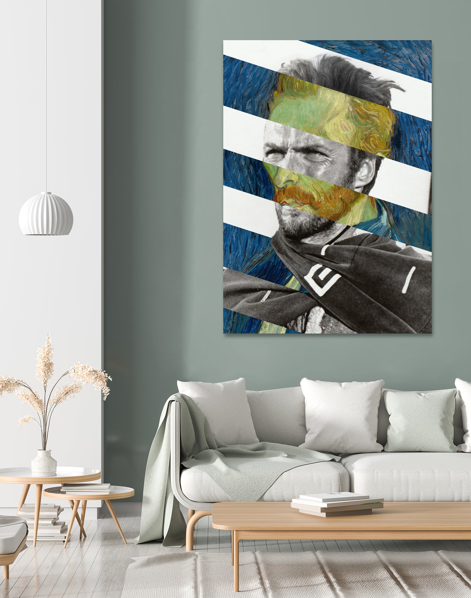 Van Gogh's Self Portrait and Clint Eastwood by Luigi Tarini on GIANT ART - blue photo manipulation