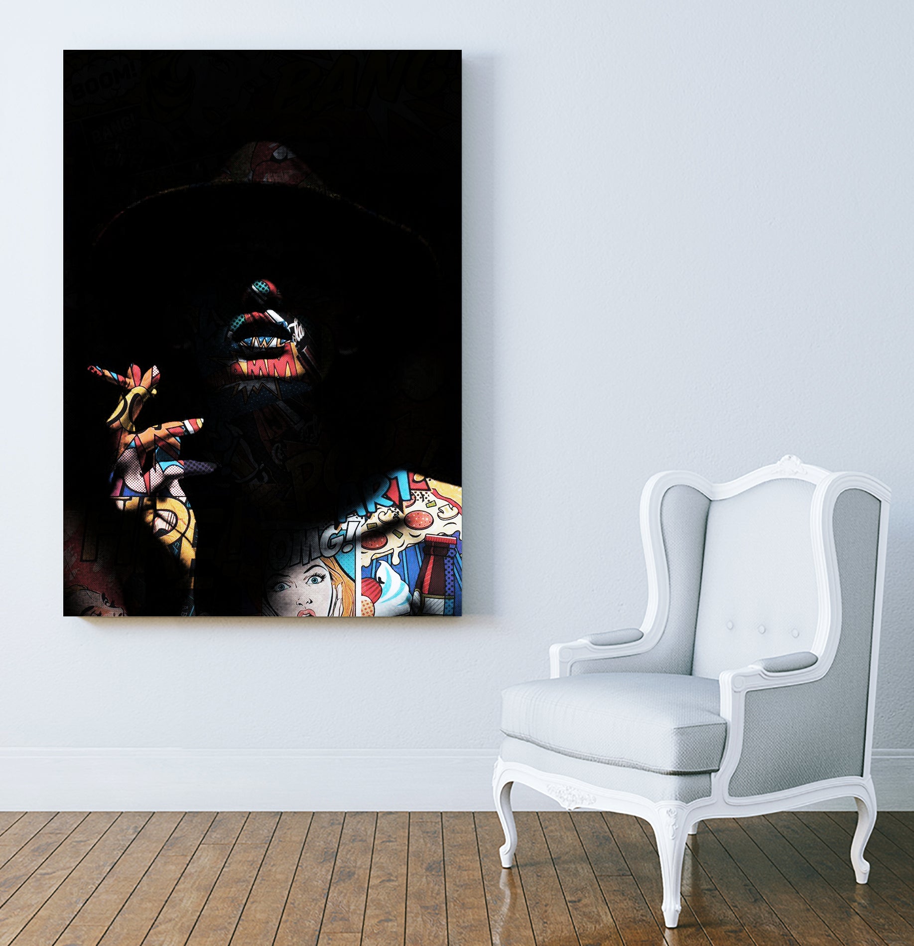 Pop art in the shadows by Menelaos Trompoukis on GIANT ART - black digital painting