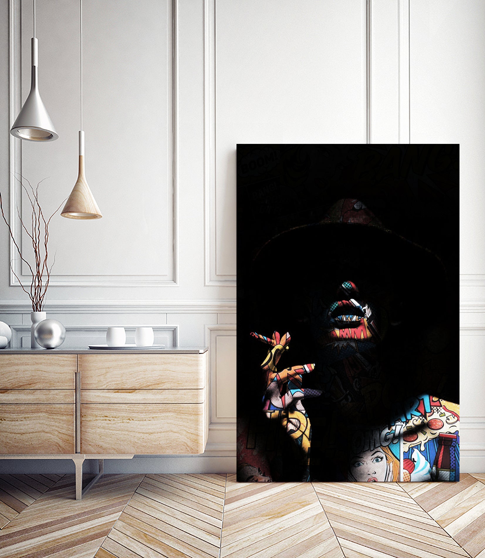 Pop art in the shadows by Menelaos Trompoukis on GIANT ART - black digital painting