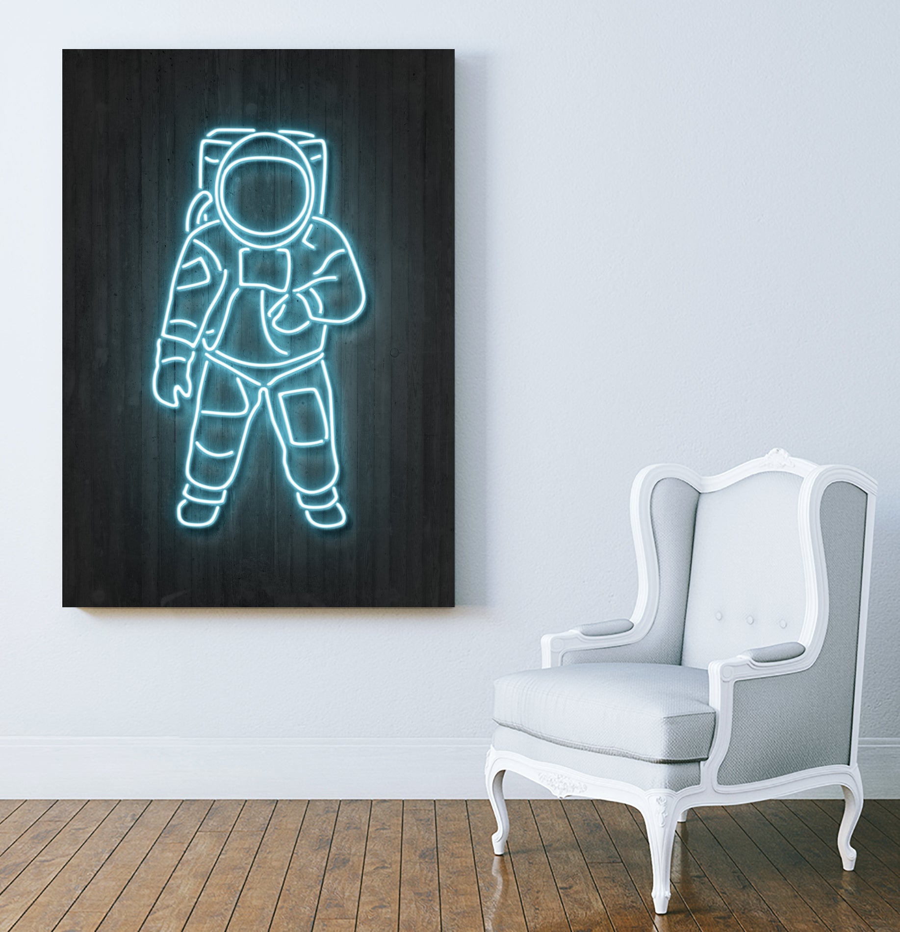 Astronaut by Octavian Mihai Mielu on GIANT ART - blue digital painting