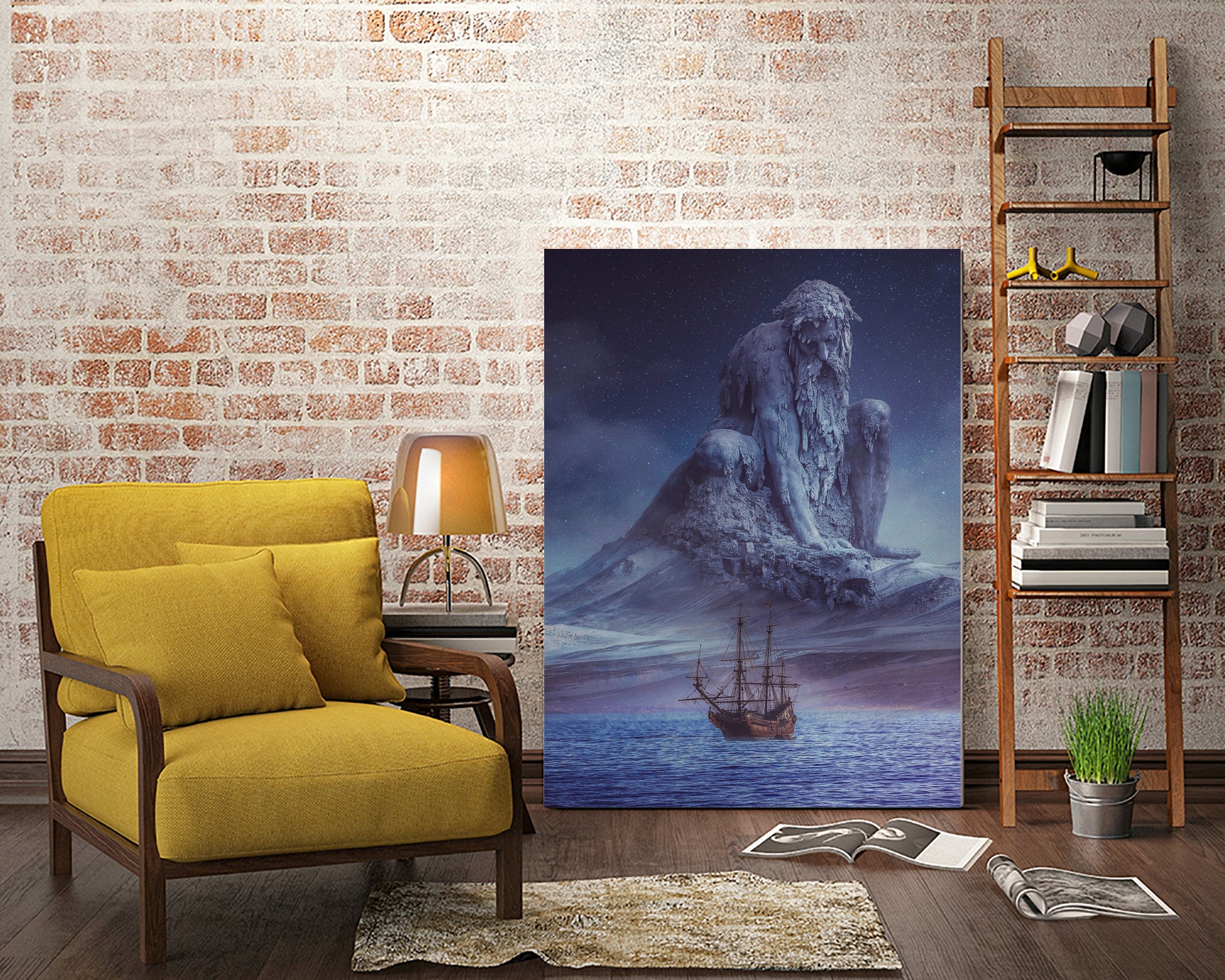 Giant Ice Sculpture Gallion by Rigaud Mickaël on GIANT ART - blue photo manipulation