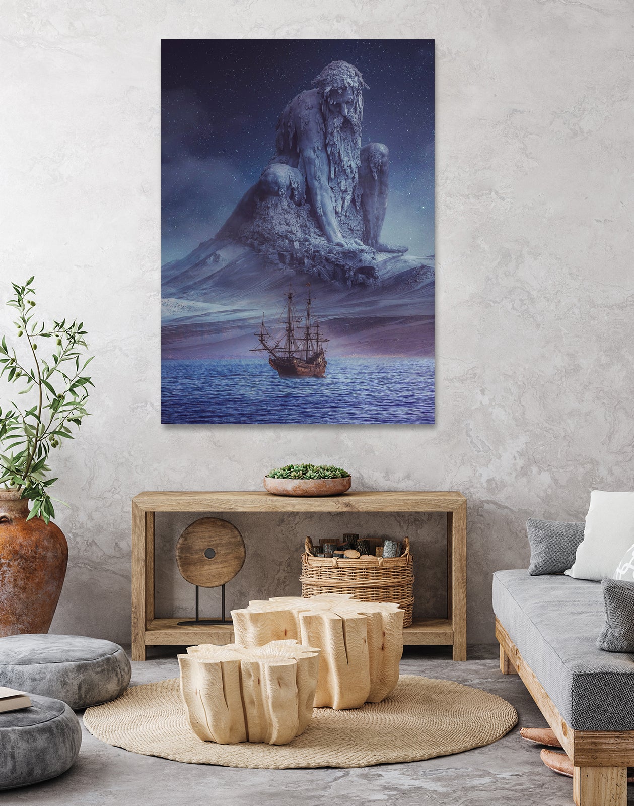 Giant Ice Sculpture Gallion by Rigaud Mickaël on GIANT ART - blue photo manipulation