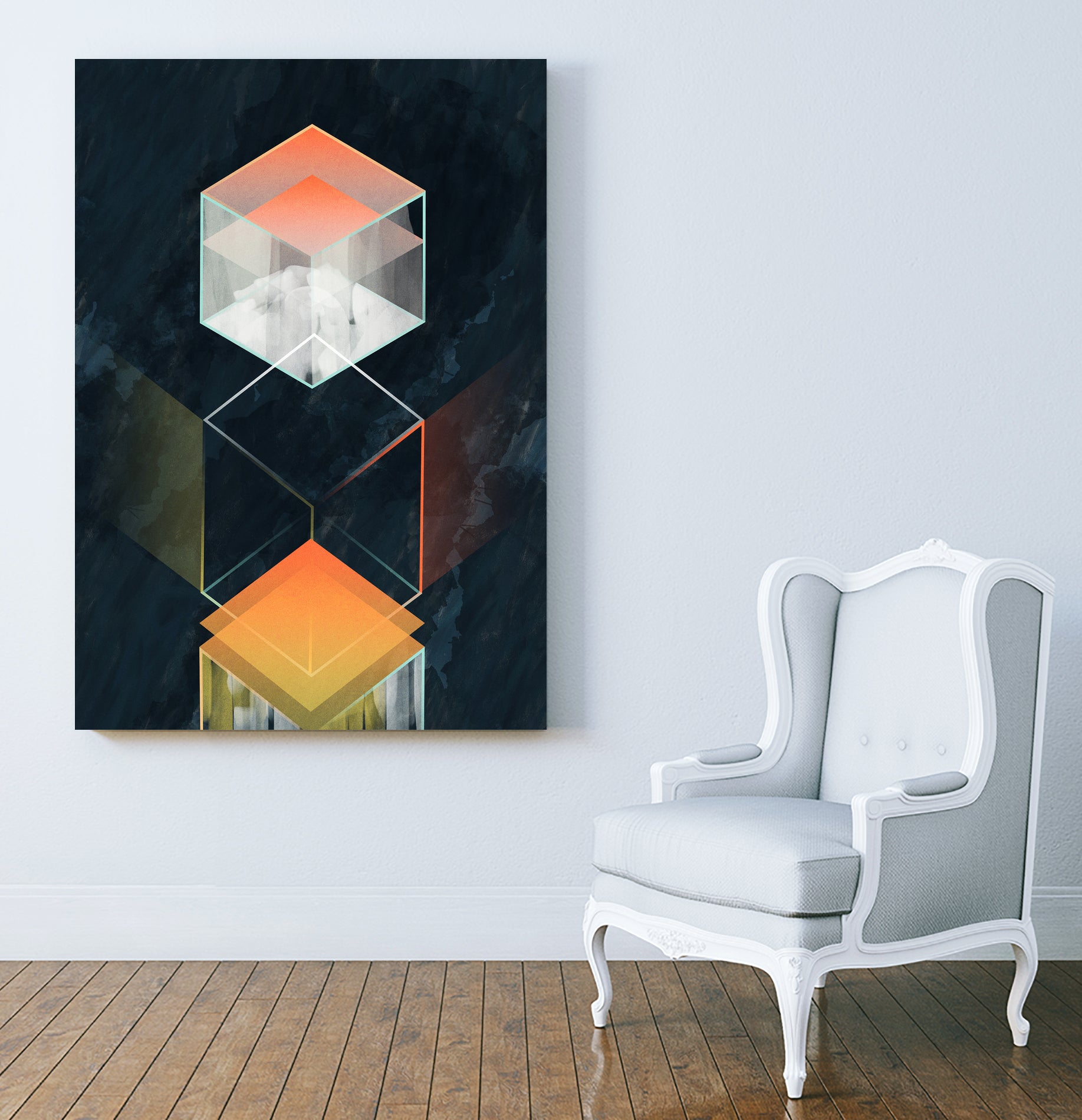 First Totem by Raffael Pindell on GIANT ART - blue digital painting