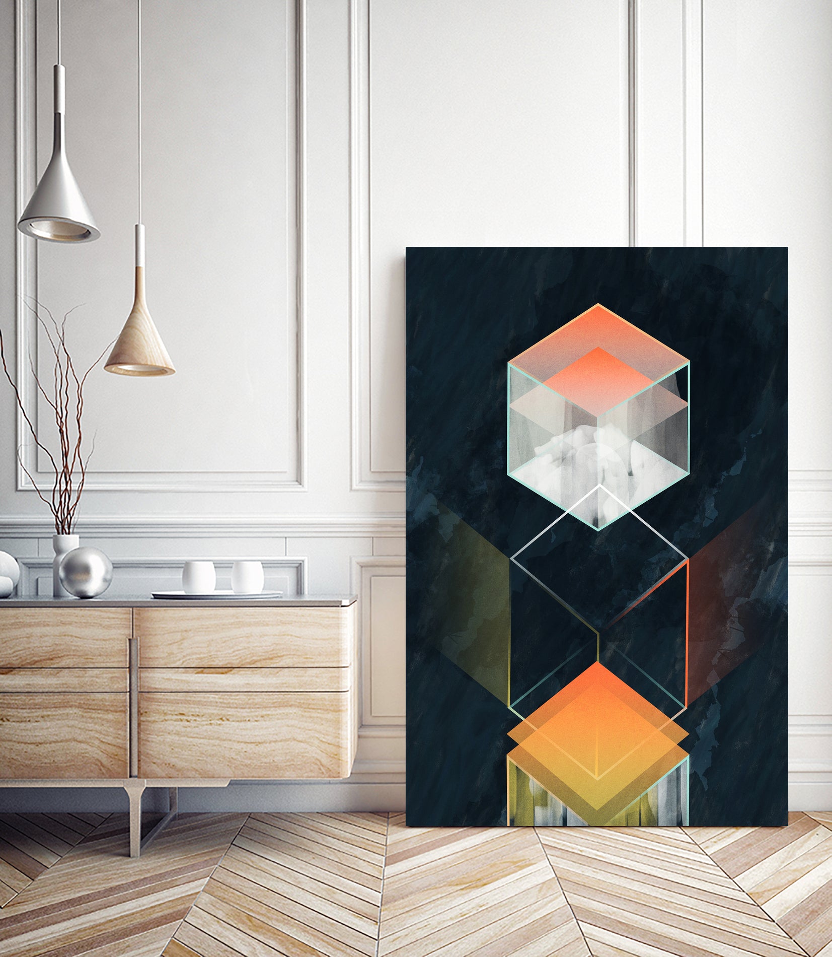 First Totem by Raffael Pindell on GIANT ART - blue digital painting