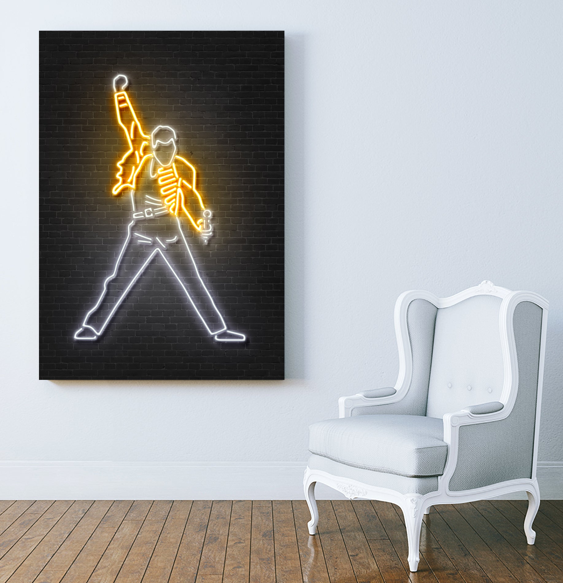 Freddy Mercury by Octavian Mihai Mielu on GIANT ART - yellow 3d art